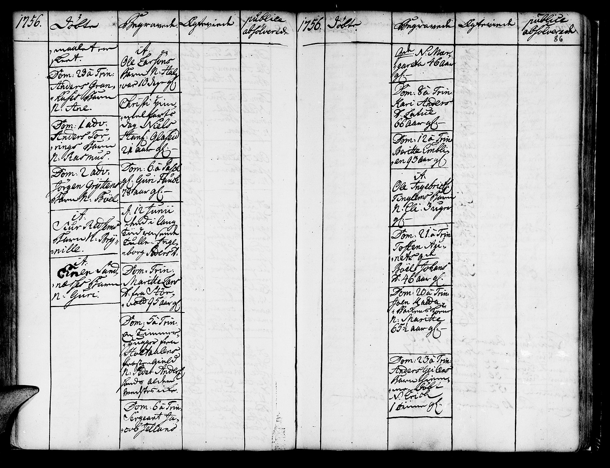 Ministerialprotokoller, klokkerbøker og fødselsregistre - Nord-Trøndelag, SAT/A-1458/741/L0385: Parish register (official) no. 741A01, 1722-1815, p. 86