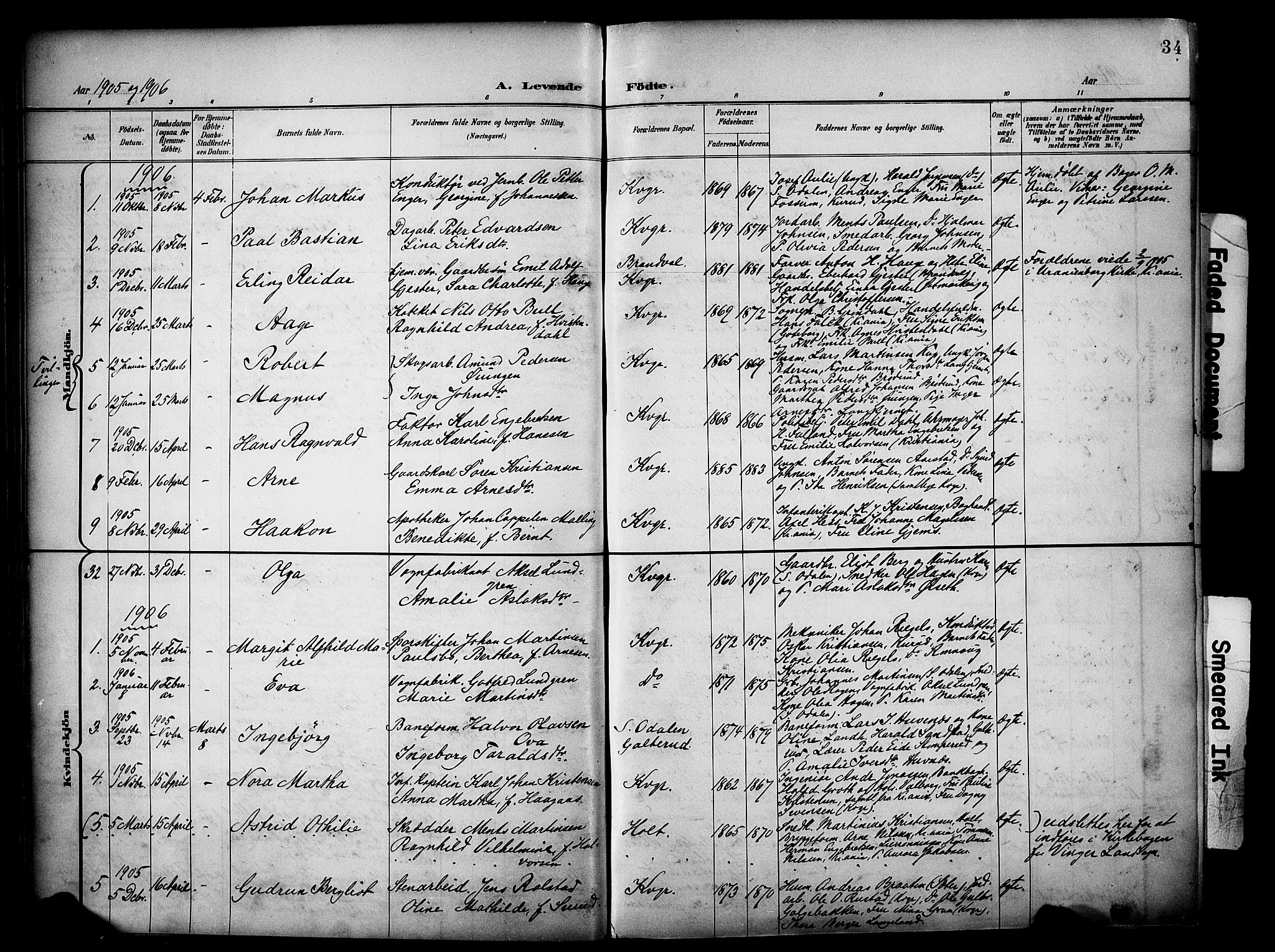 Vinger prestekontor, AV/SAH-PREST-024/H/Ha/Haa/L0016: Parish register (official) no. 16, 1898-1920, p. 34