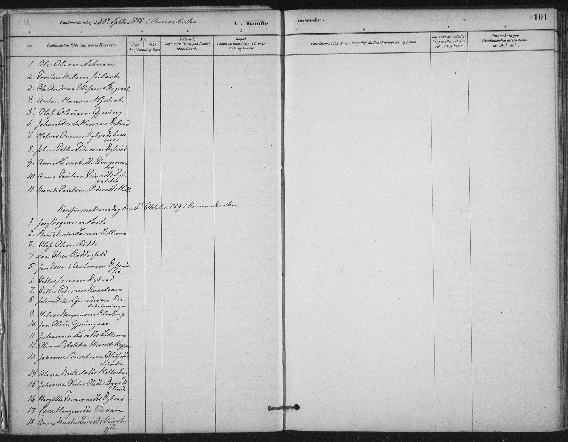 Ministerialprotokoller, klokkerbøker og fødselsregistre - Nord-Trøndelag, AV/SAT-A-1458/710/L0095: Parish register (official) no. 710A01, 1880-1914, p. 101