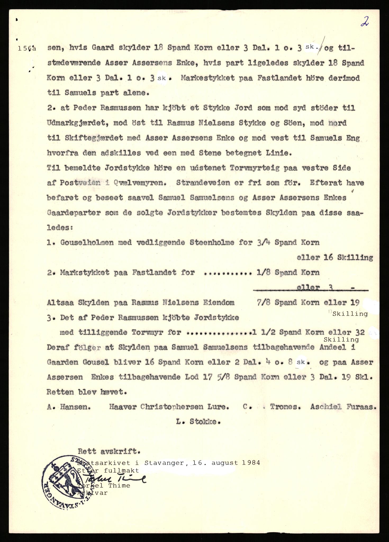 Statsarkivet i Stavanger, AV/SAST-A-101971/03/Y/Yj/L0025: Avskrifter sortert etter gårdsnavn: Garpestad - Gjerde, 1750-1930, p. 121