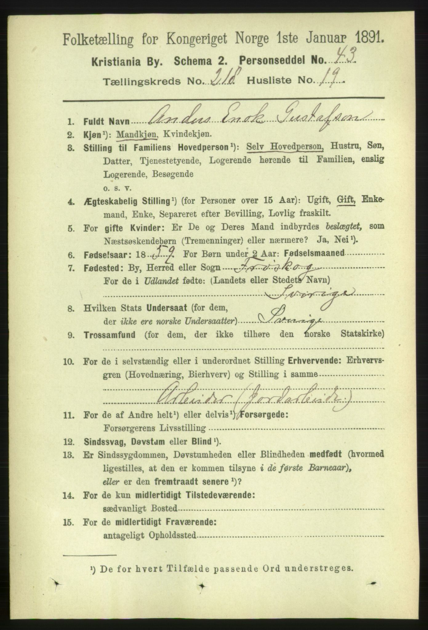 RA, 1891 census for 0301 Kristiania, 1891, p. 129515