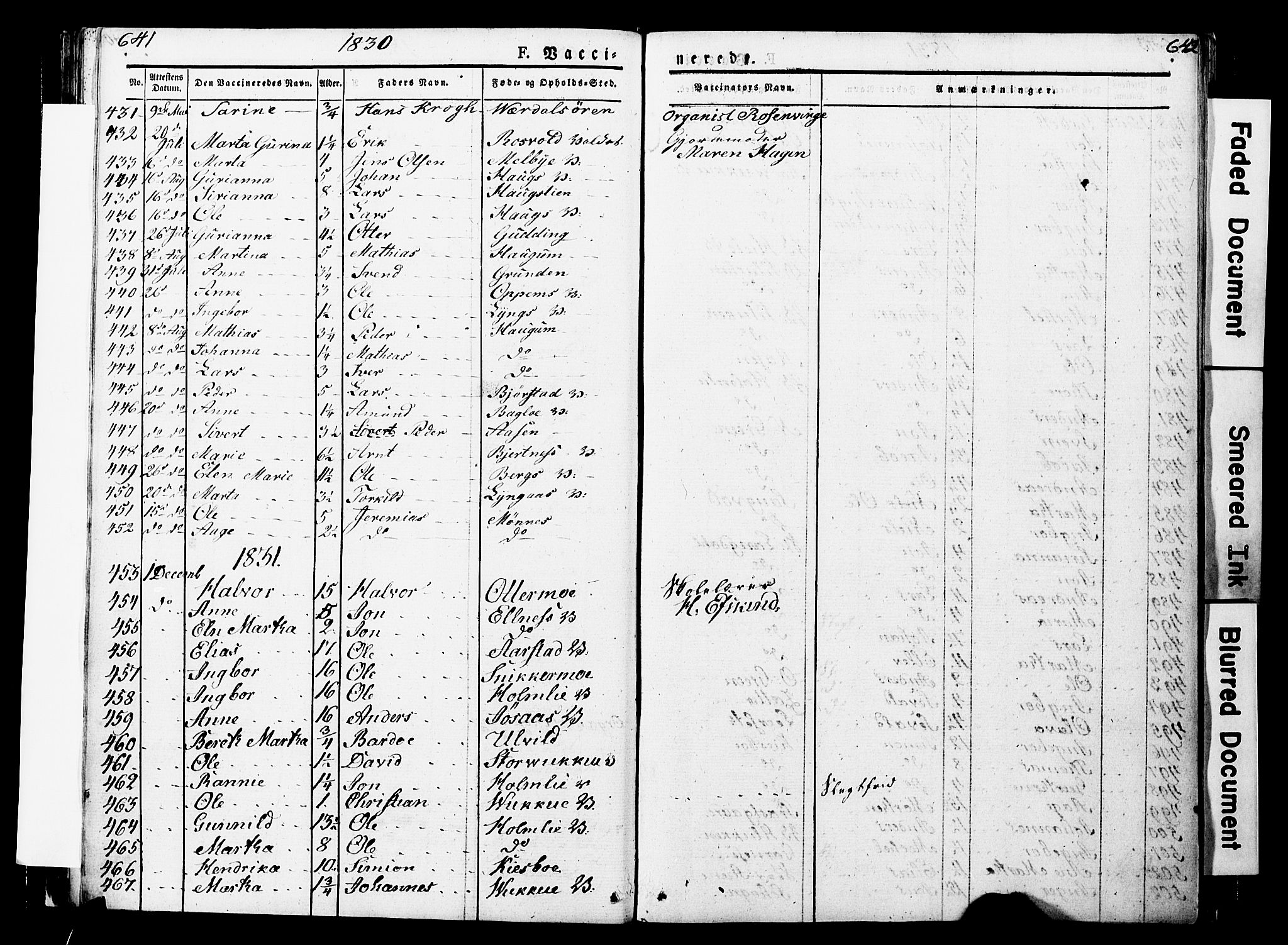 Ministerialprotokoller, klokkerbøker og fødselsregistre - Nord-Trøndelag, SAT/A-1458/723/L0243: Parish register (official) no. 723A12, 1822-1851, p. 641-642