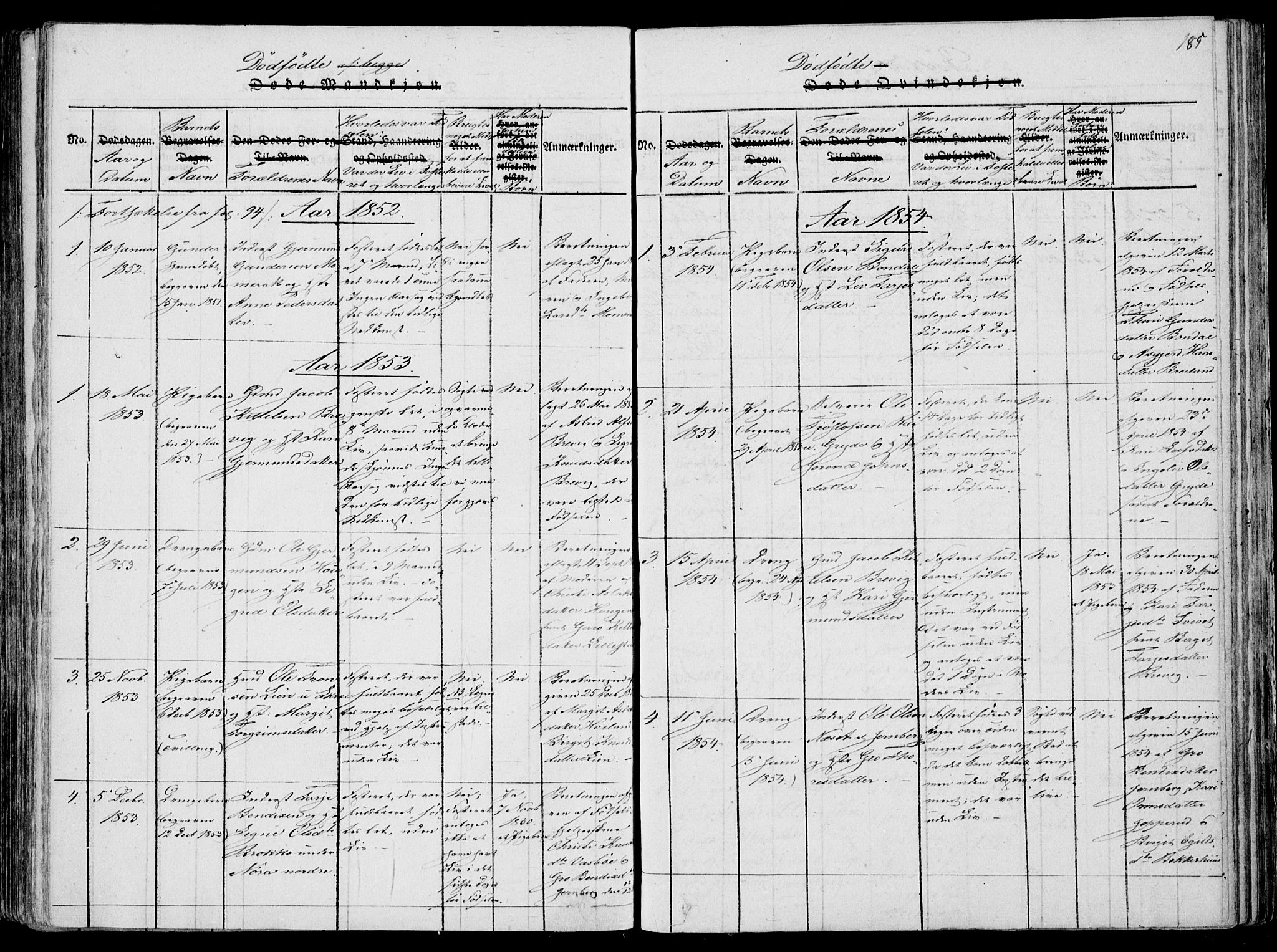 Fyresdal kirkebøker, SAKO/A-263/F/Fa/L0004: Parish register (official) no. I 4, 1815-1854, p. 185