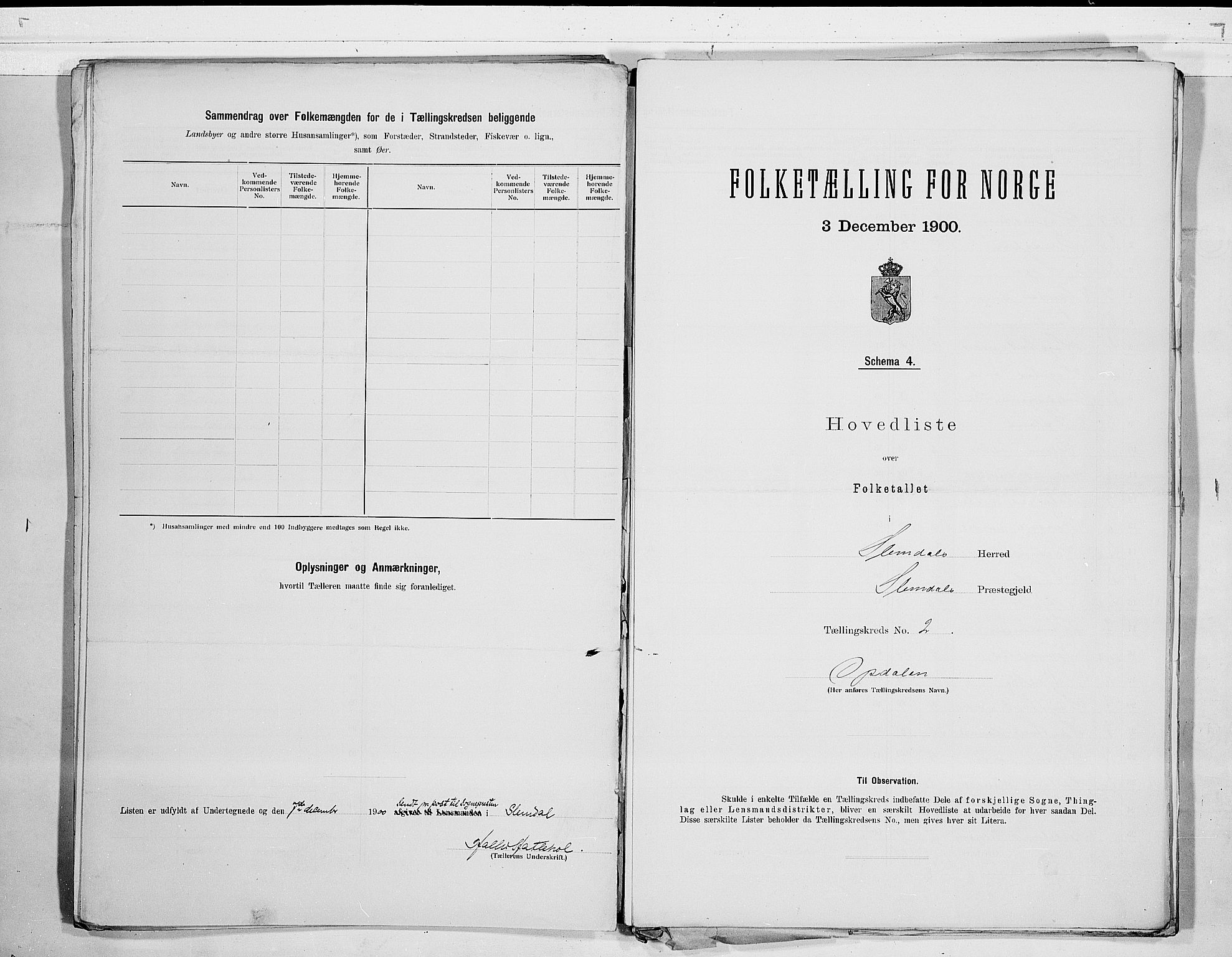 SAKO, 1900 census for Slemdal, 1900, p. 6