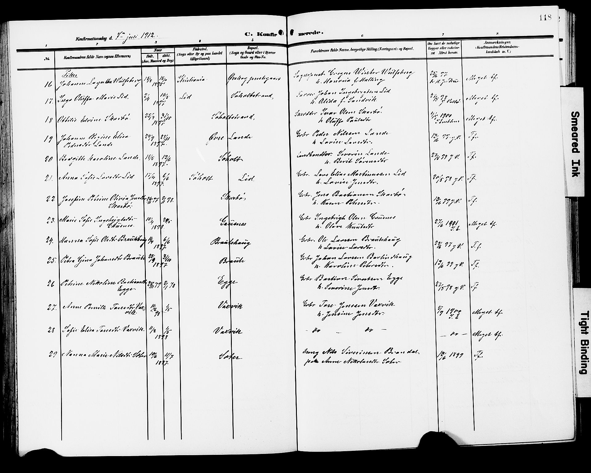 Ministerialprotokoller, klokkerbøker og fødselsregistre - Møre og Romsdal, AV/SAT-A-1454/522/L0328: Parish register (copy) no. 522C07, 1909-1925, p. 118