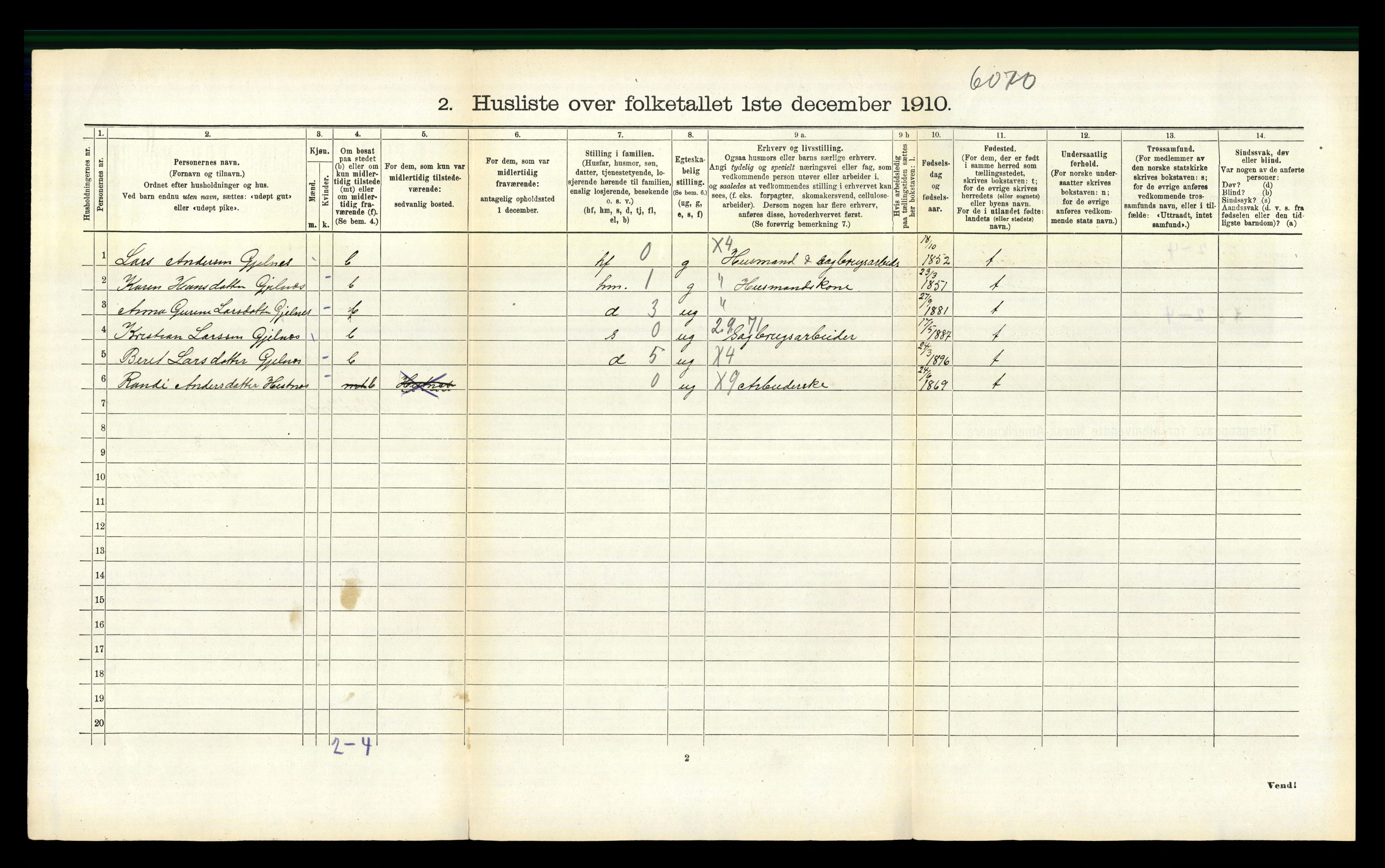 RA, 1910 census for Valsøyfjord, 1910, p. 146