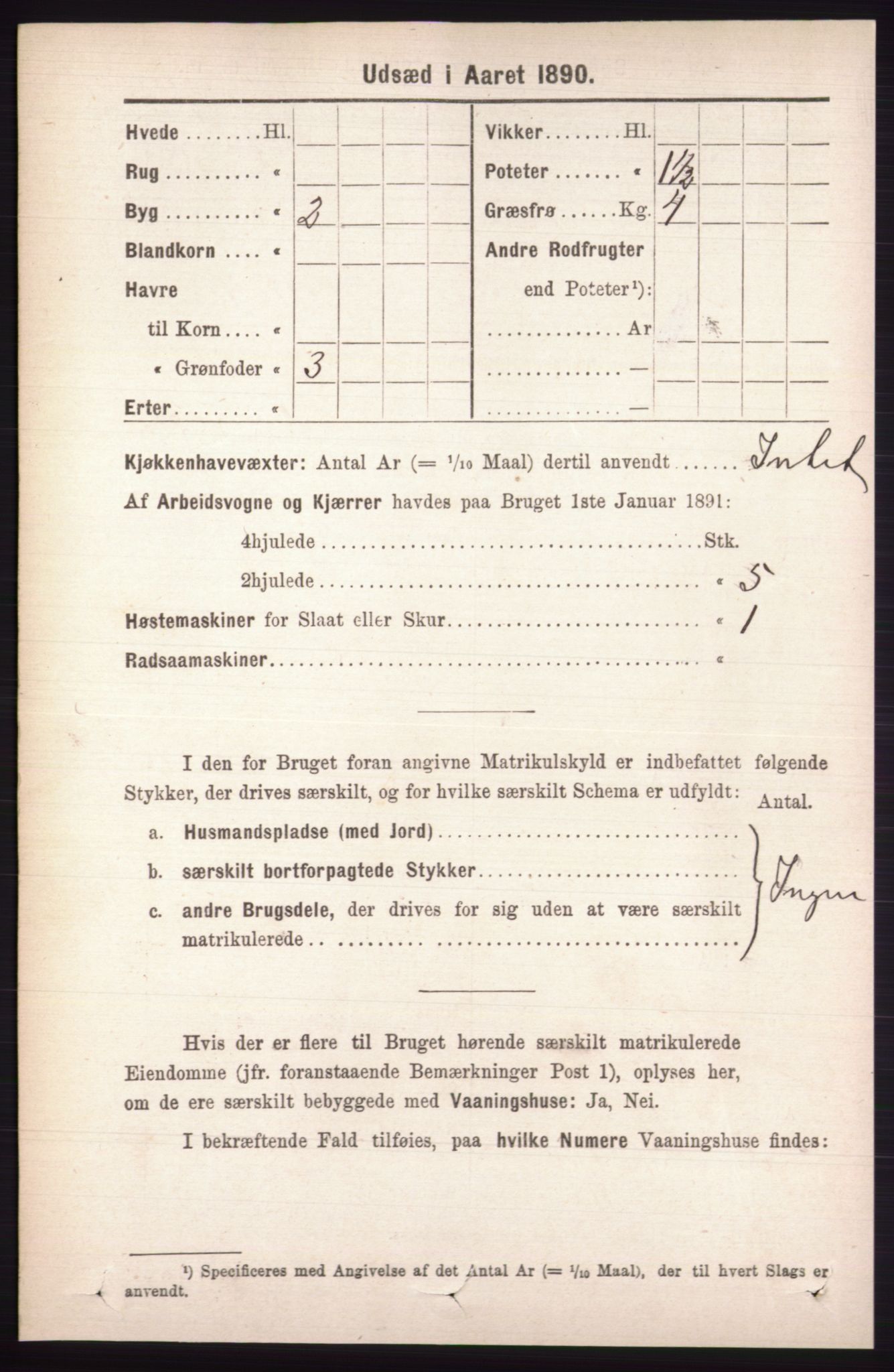 RA, 1891 census for 0438 Lille Elvedalen, 1891, p. 4277