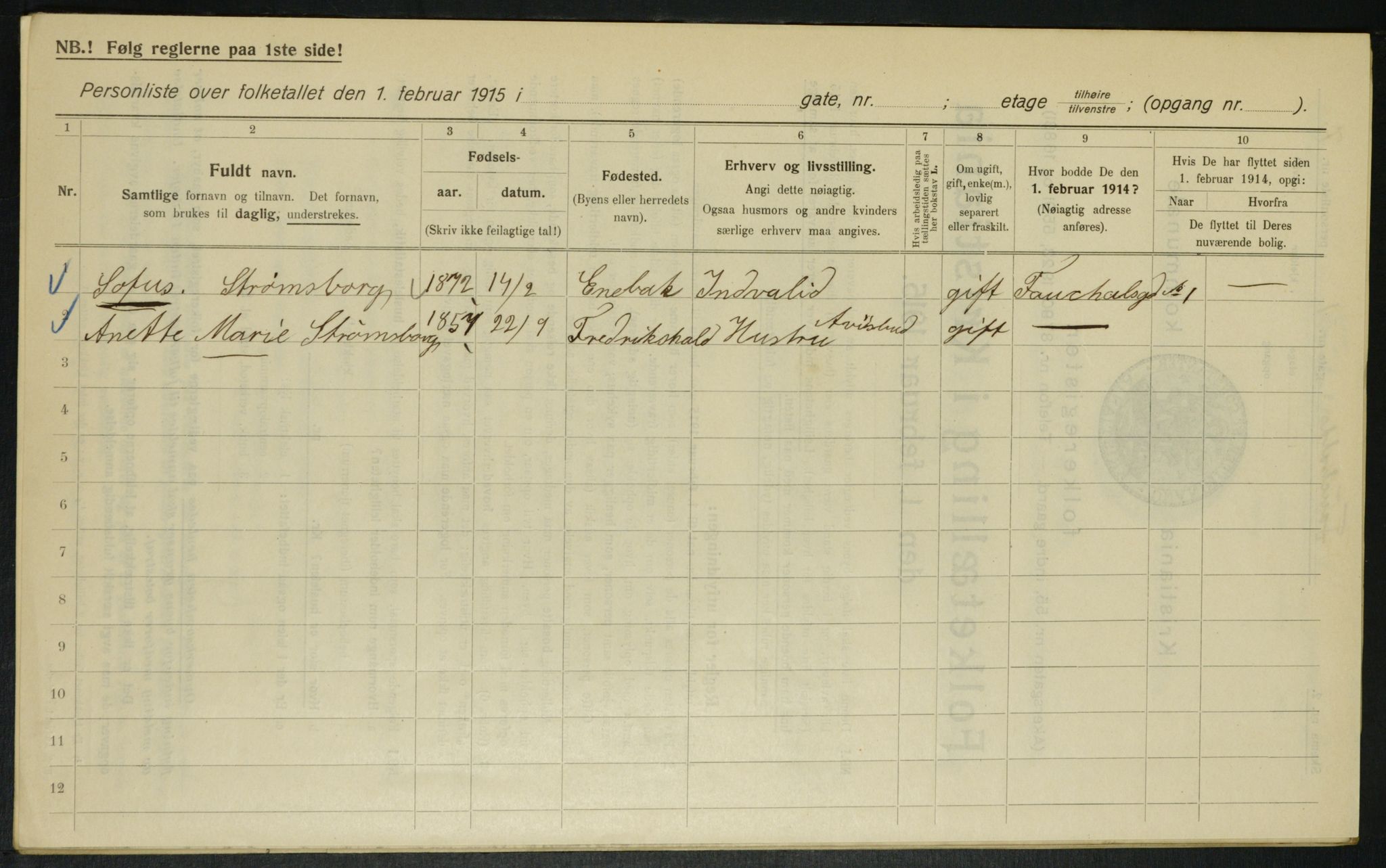 OBA, Municipal Census 1915 for Kristiania, 1915, p. 23238