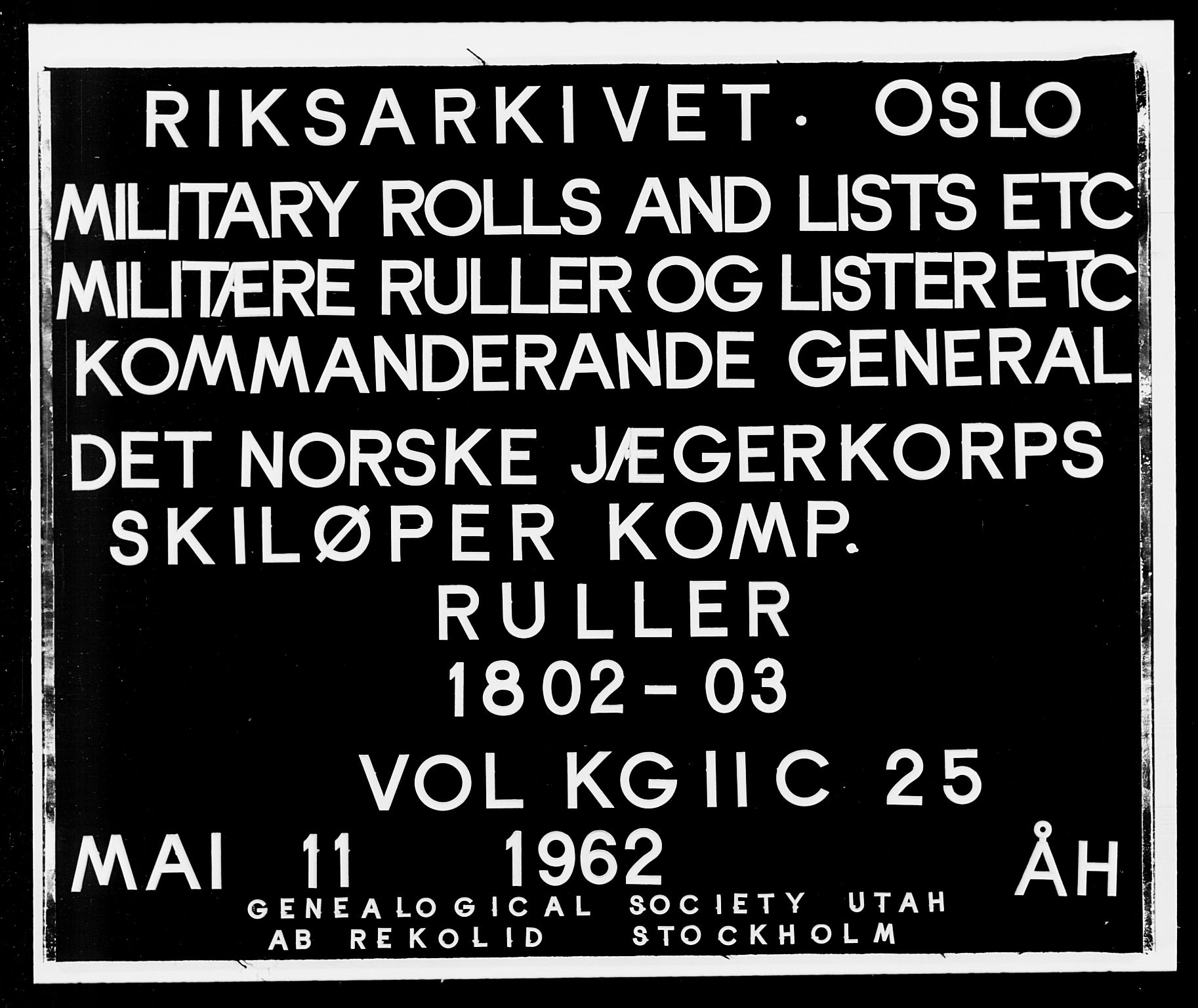 Generalitets- og kommissariatskollegiet, Det kongelige norske kommissariatskollegium, AV/RA-EA-5420/E/Eh/L0025: Skiløperkompaniene, 1766-1803, p. 175