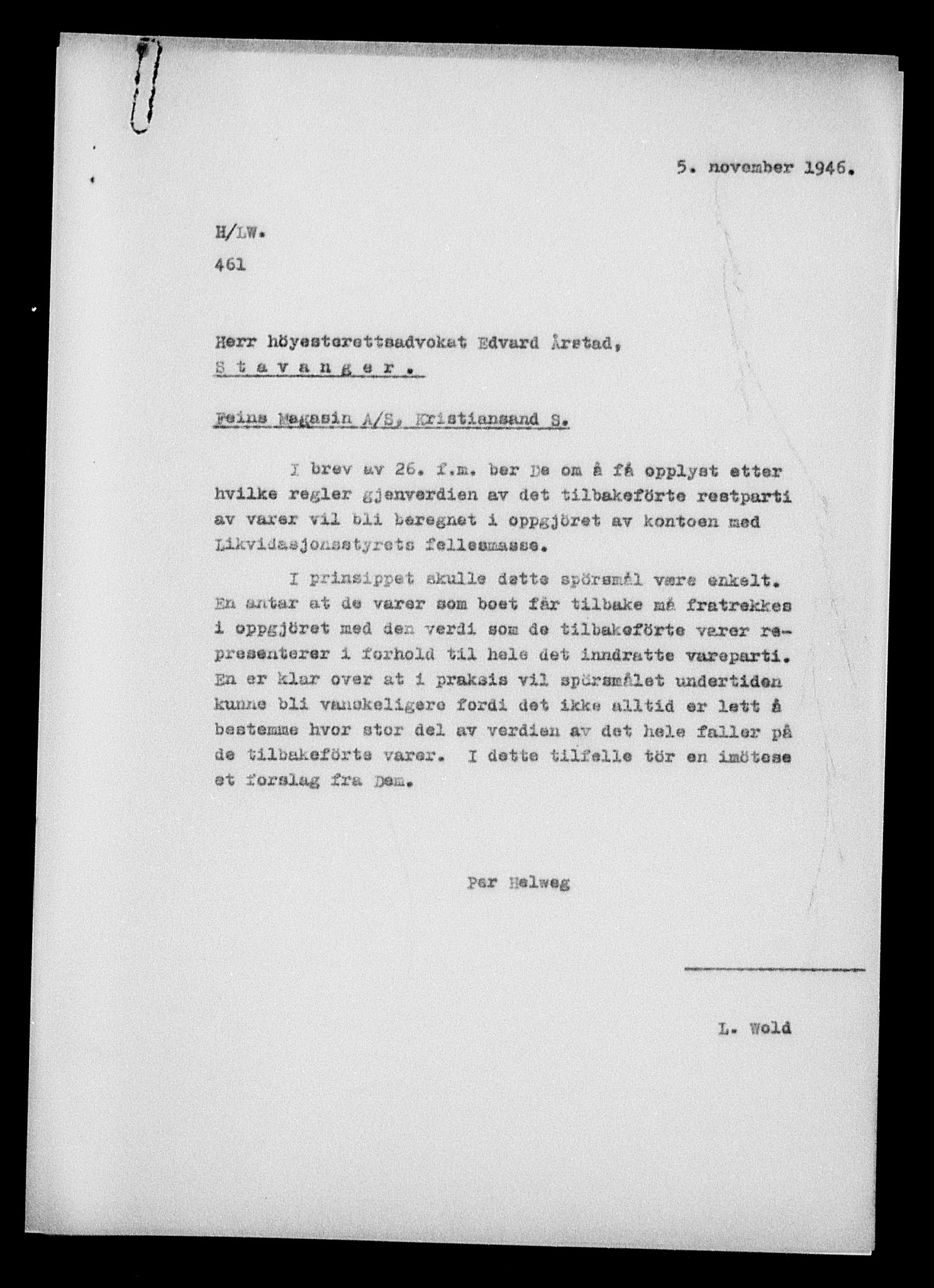 Justisdepartementet, Tilbakeføringskontoret for inndratte formuer, AV/RA-S-1564/H/Hc/Hcd/L0995: --, 1945-1947, p. 318