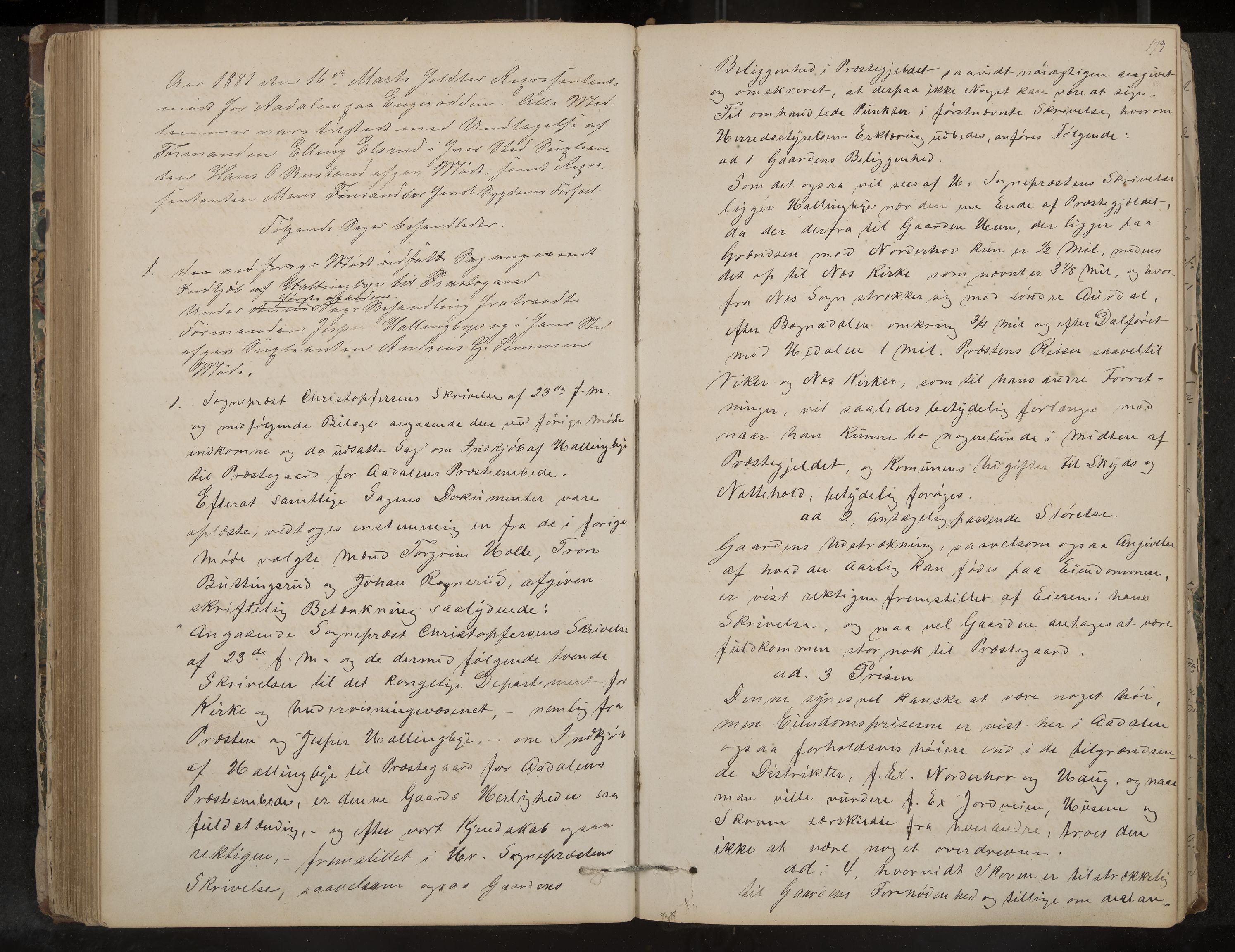 Ådal formannskap og sentraladministrasjon, IKAK/0614021/A/Aa/L0001: Møtebok, 1858-1891, p. 173