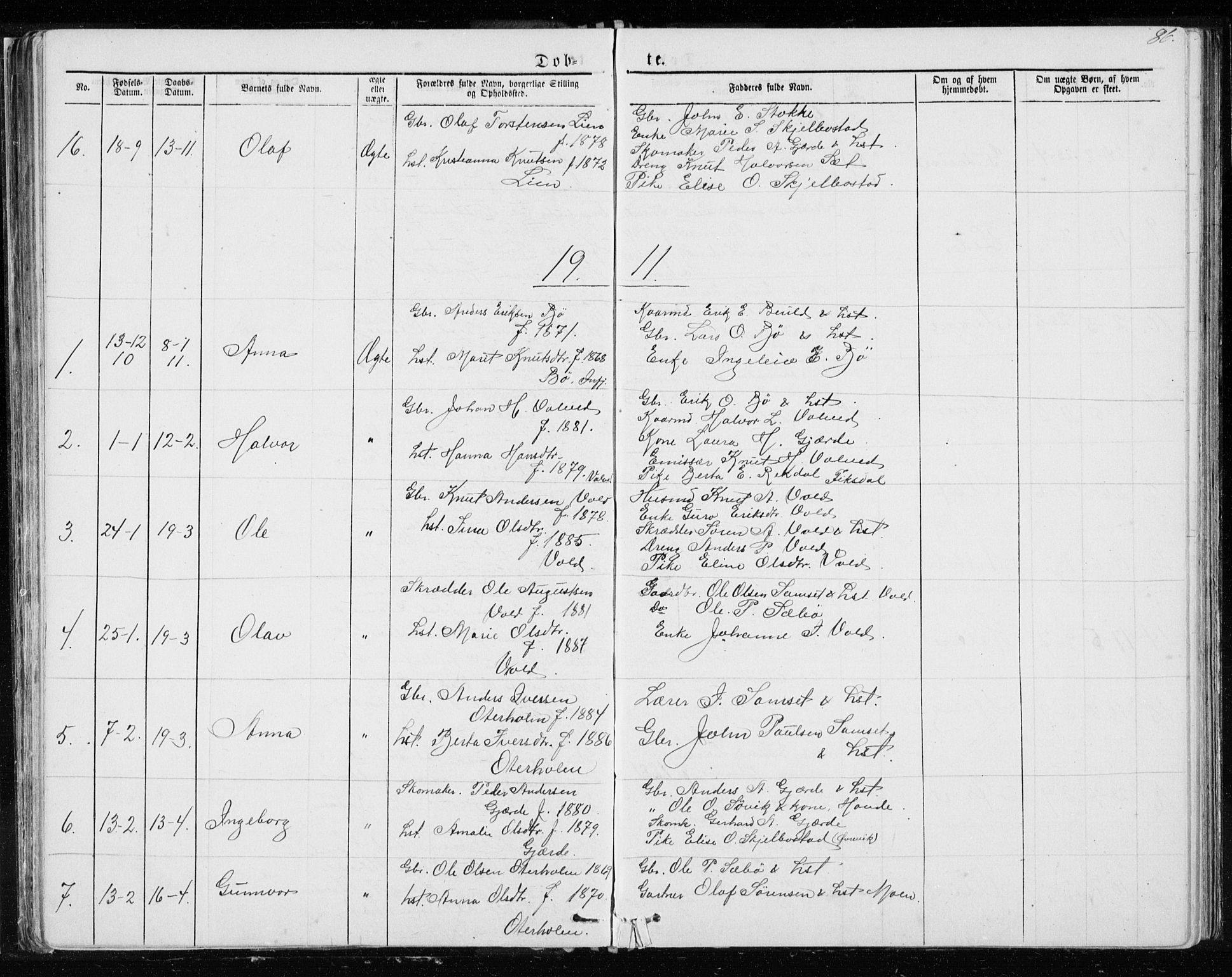 Ministerialprotokoller, klokkerbøker og fødselsregistre - Møre og Romsdal, SAT/A-1454/543/L0564: Parish register (copy) no. 543C02, 1867-1915, p. 86