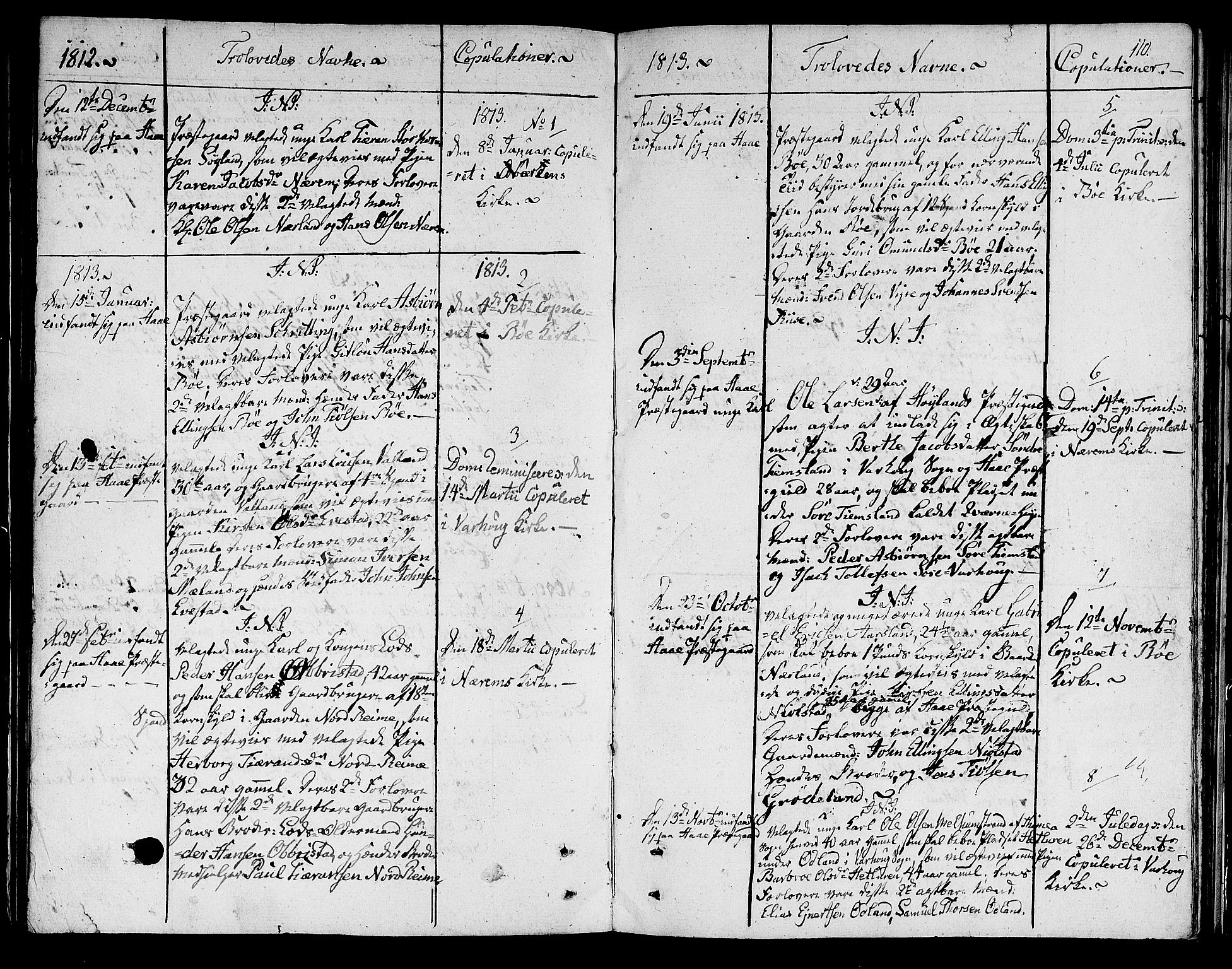 Hå sokneprestkontor, SAST/A-101801/001/30BA/L0002: Parish register (official) no. A 2, 1812-1817, p. 110