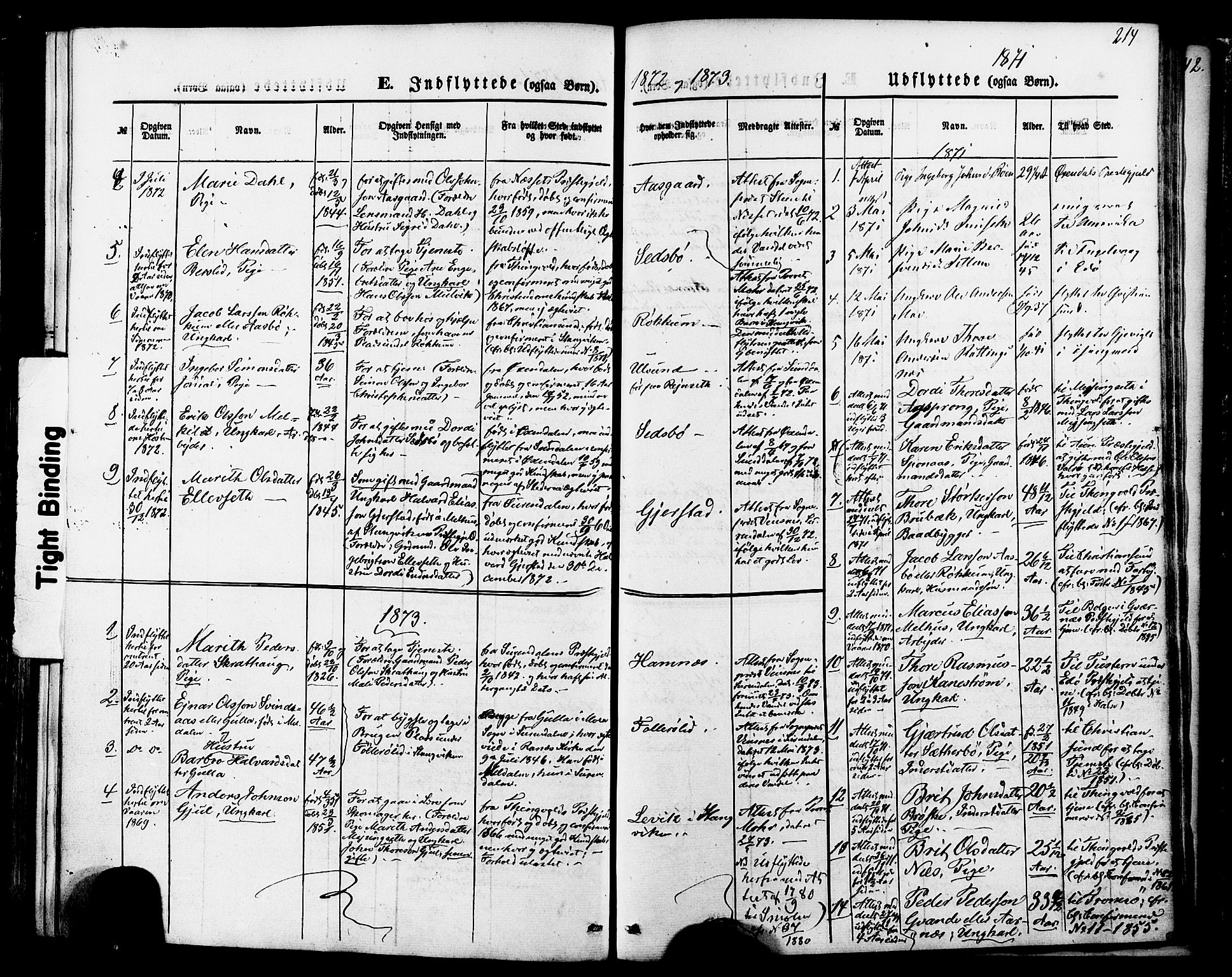Ministerialprotokoller, klokkerbøker og fødselsregistre - Møre og Romsdal, SAT/A-1454/592/L1027: Parish register (official) no. 592A05, 1865-1878, p. 214