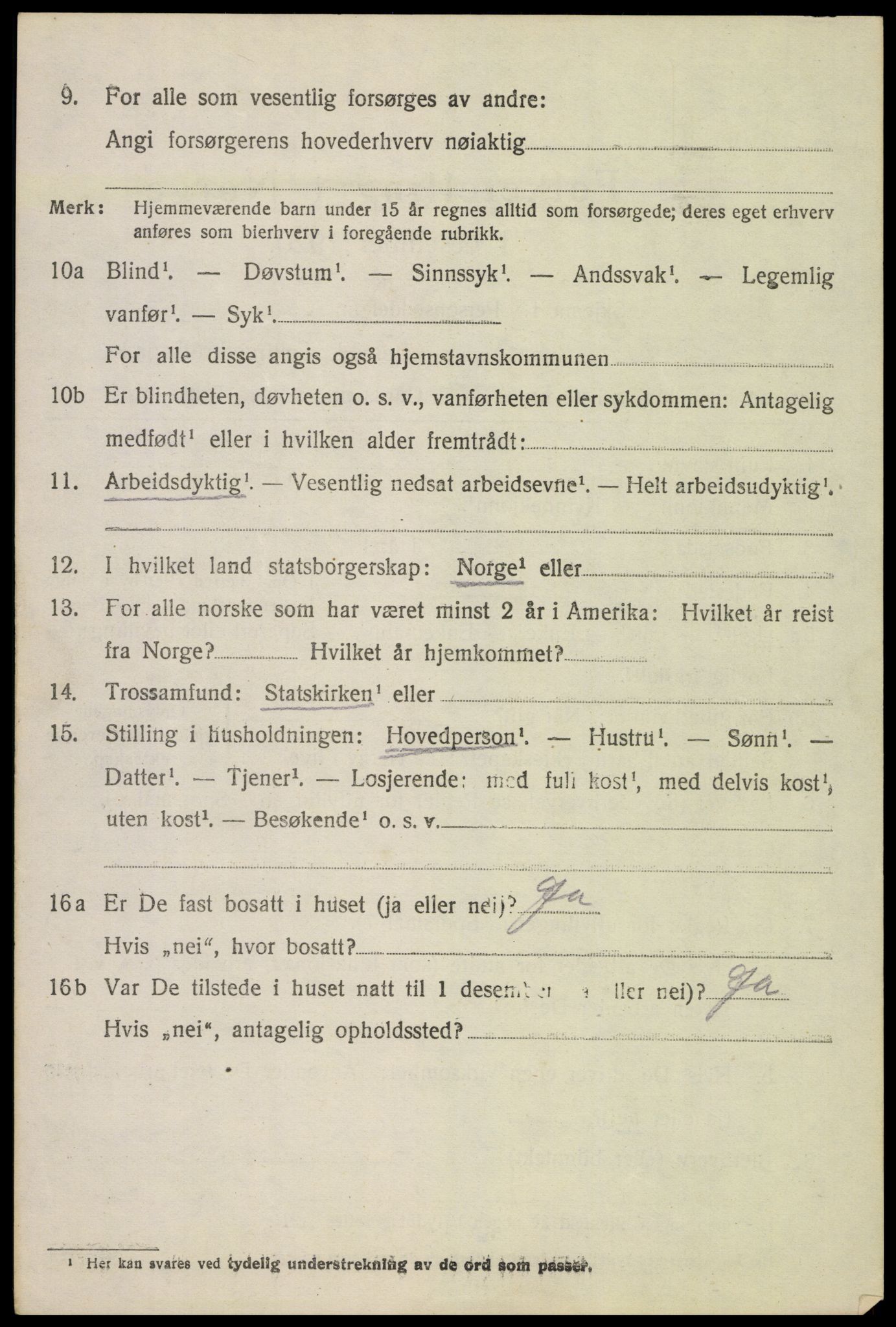 SAH, 1920 census for Østre Toten, 1920, p. 15855