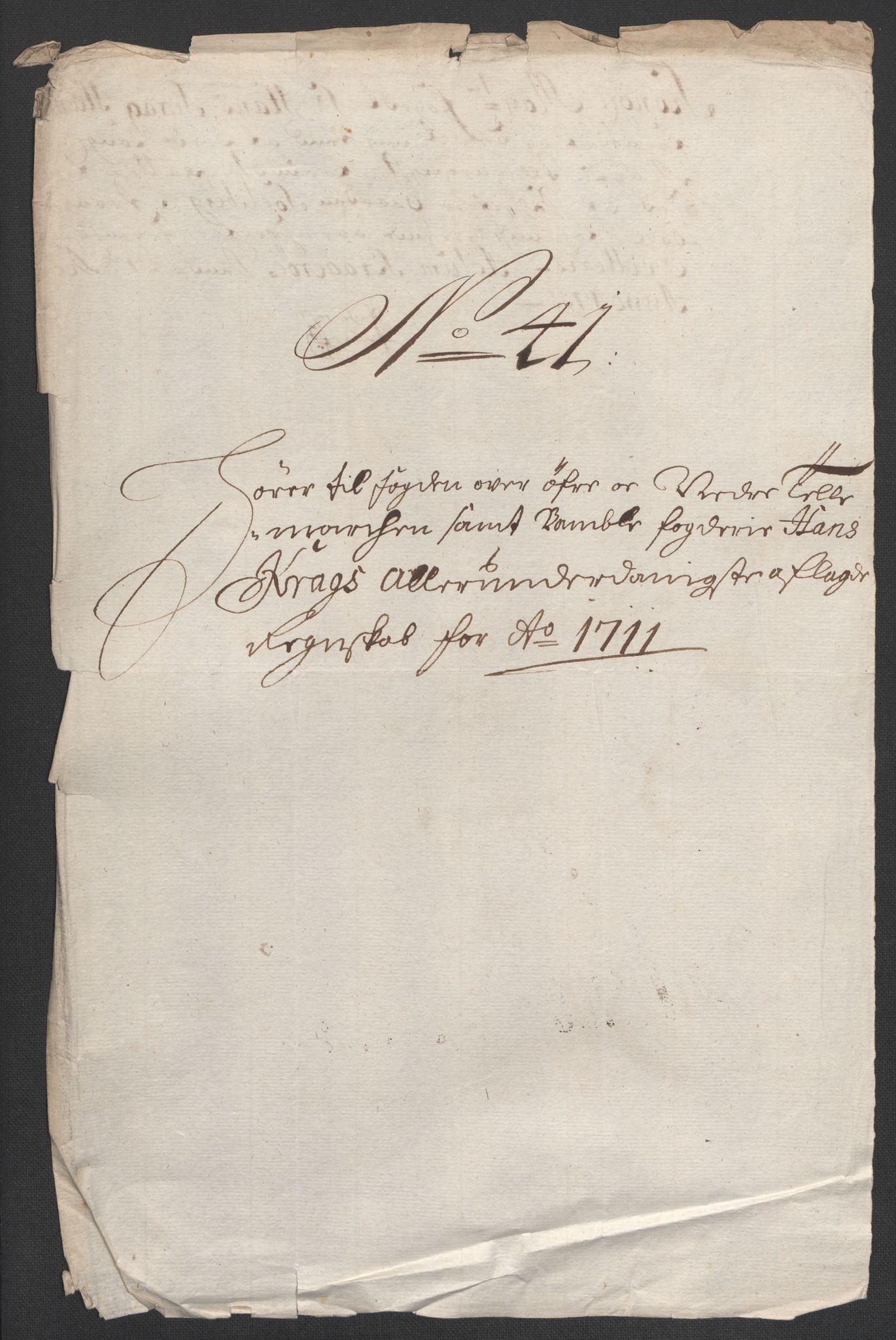 Rentekammeret inntil 1814, Reviderte regnskaper, Fogderegnskap, AV/RA-EA-4092/R36/L2120: Fogderegnskap Øvre og Nedre Telemark og Bamble, 1711, p. 337