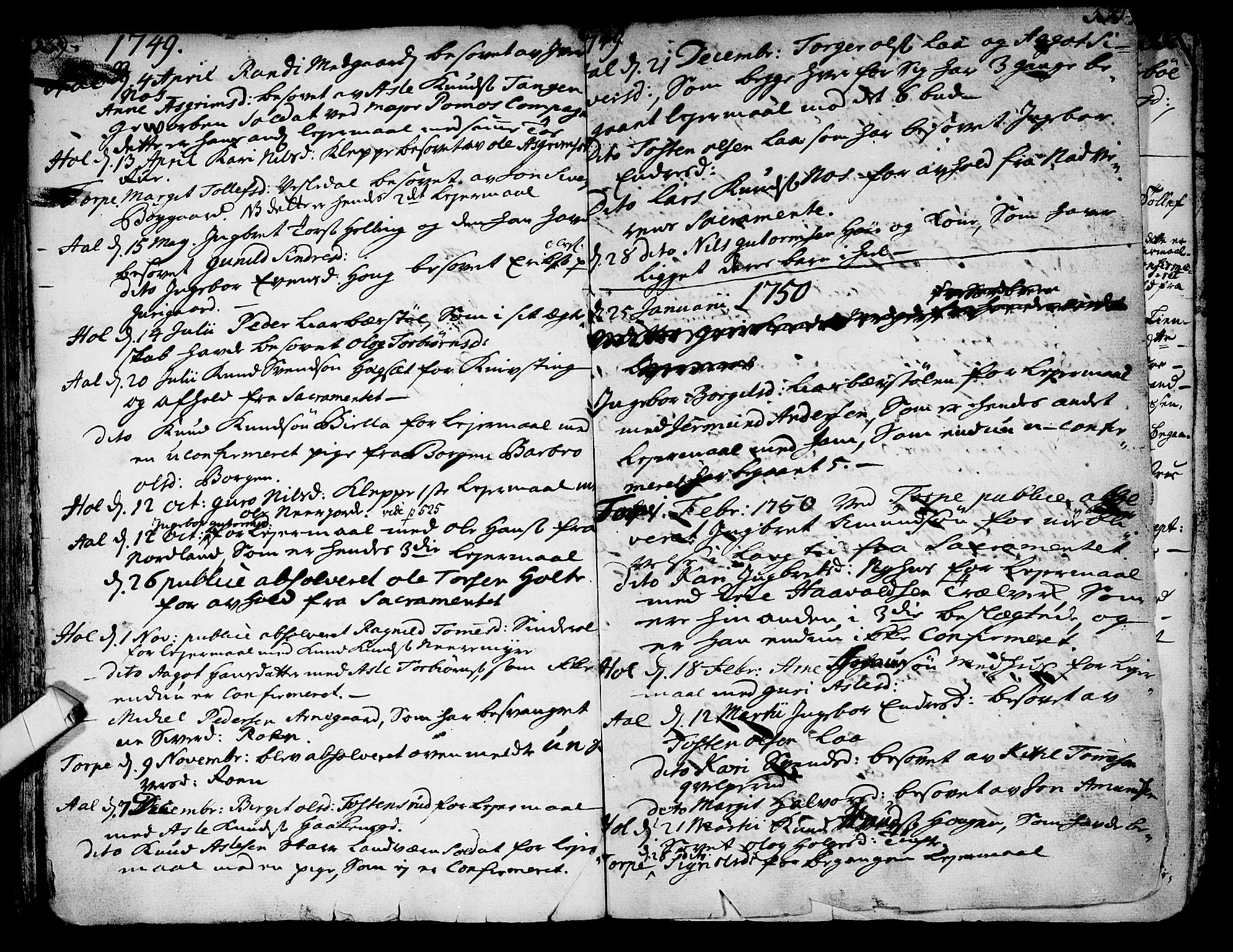 Ål kirkebøker, SAKO/A-249/F/Fa/L0001: Parish register (official) no. I 1, 1744-1769, p. 529-530