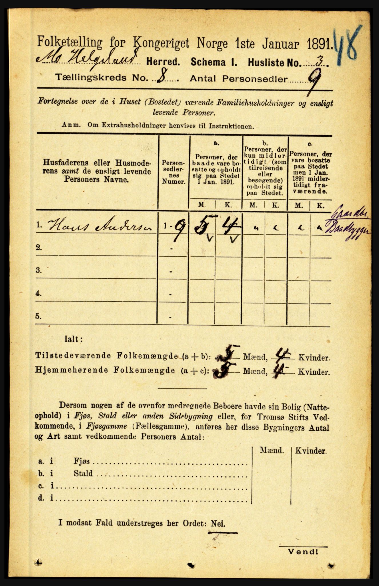 RA, 1891 census for 1833 Mo, 1891, p. 2849