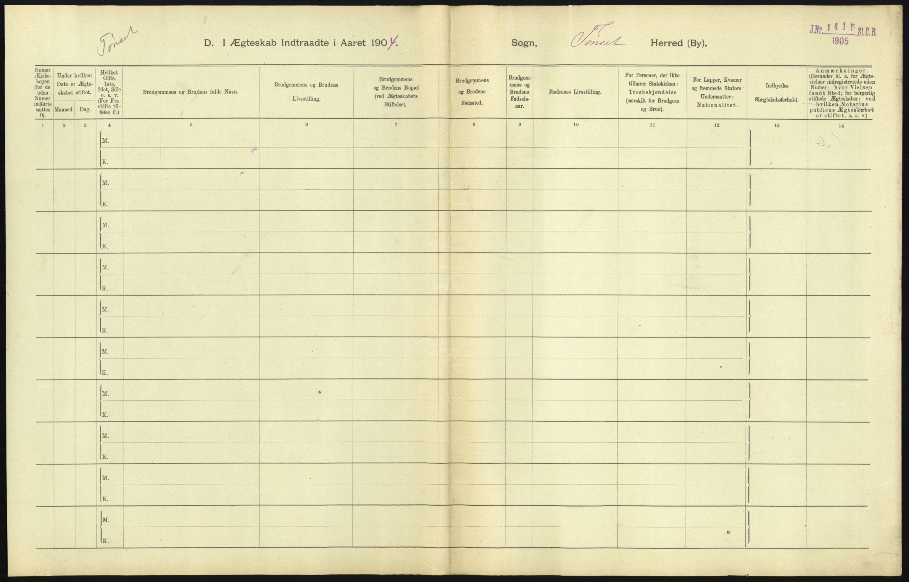 Statistisk sentralbyrå, Sosiodemografiske emner, Befolkning, AV/RA-S-2228/D/Df/Dfa/Dfab/L0005: Hedemarkens amt: Fødte, gifte, døde, 1904, p. 527