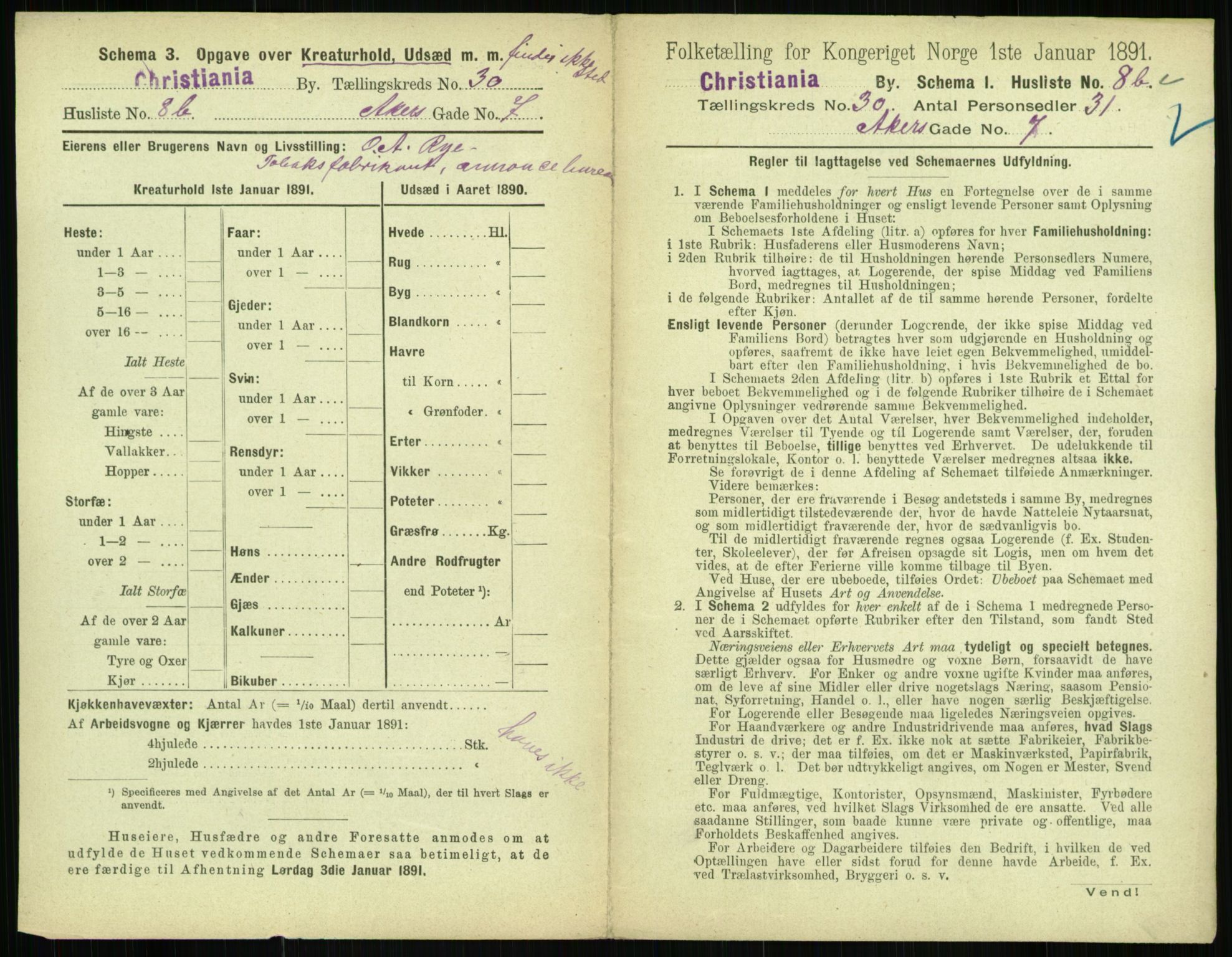 RA, 1891 census for 0301 Kristiania, 1891, p. 15551