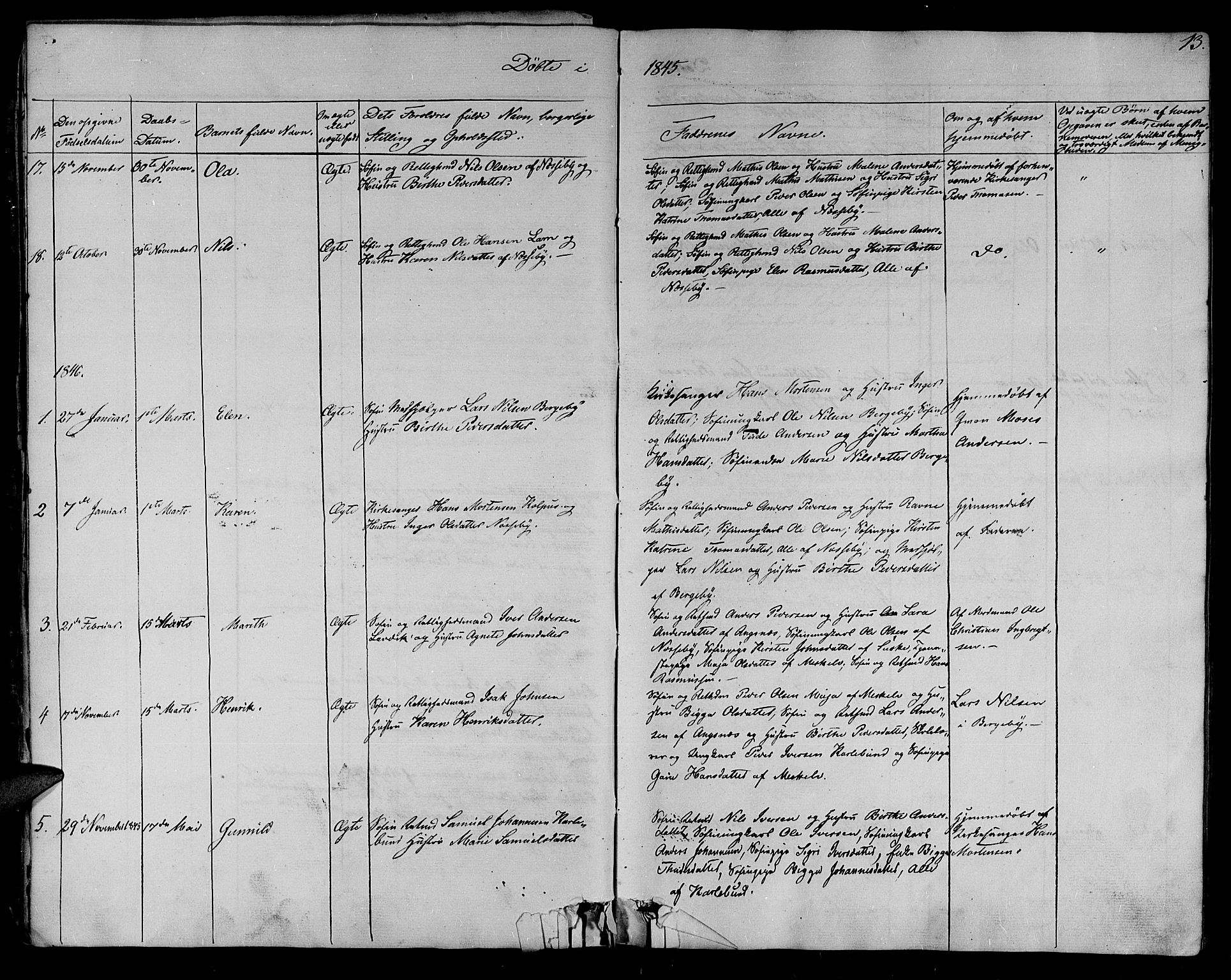 Nesseby sokneprestkontor, SATØ/S-1330/H/Ha/L0001kirke: Parish register (official) no. 1, 1838-1855, p. 13