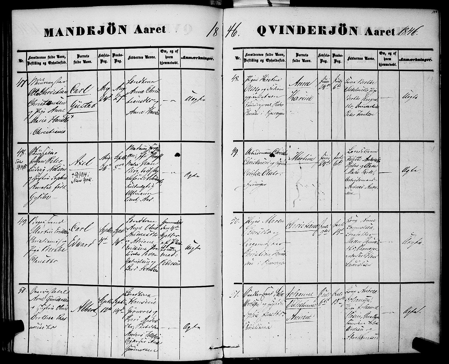 Rikshospitalet prestekontor Kirkebøker, SAO/A-10309b/F/L0003: Parish register (official) no. 3, 1841-1853, p. 123