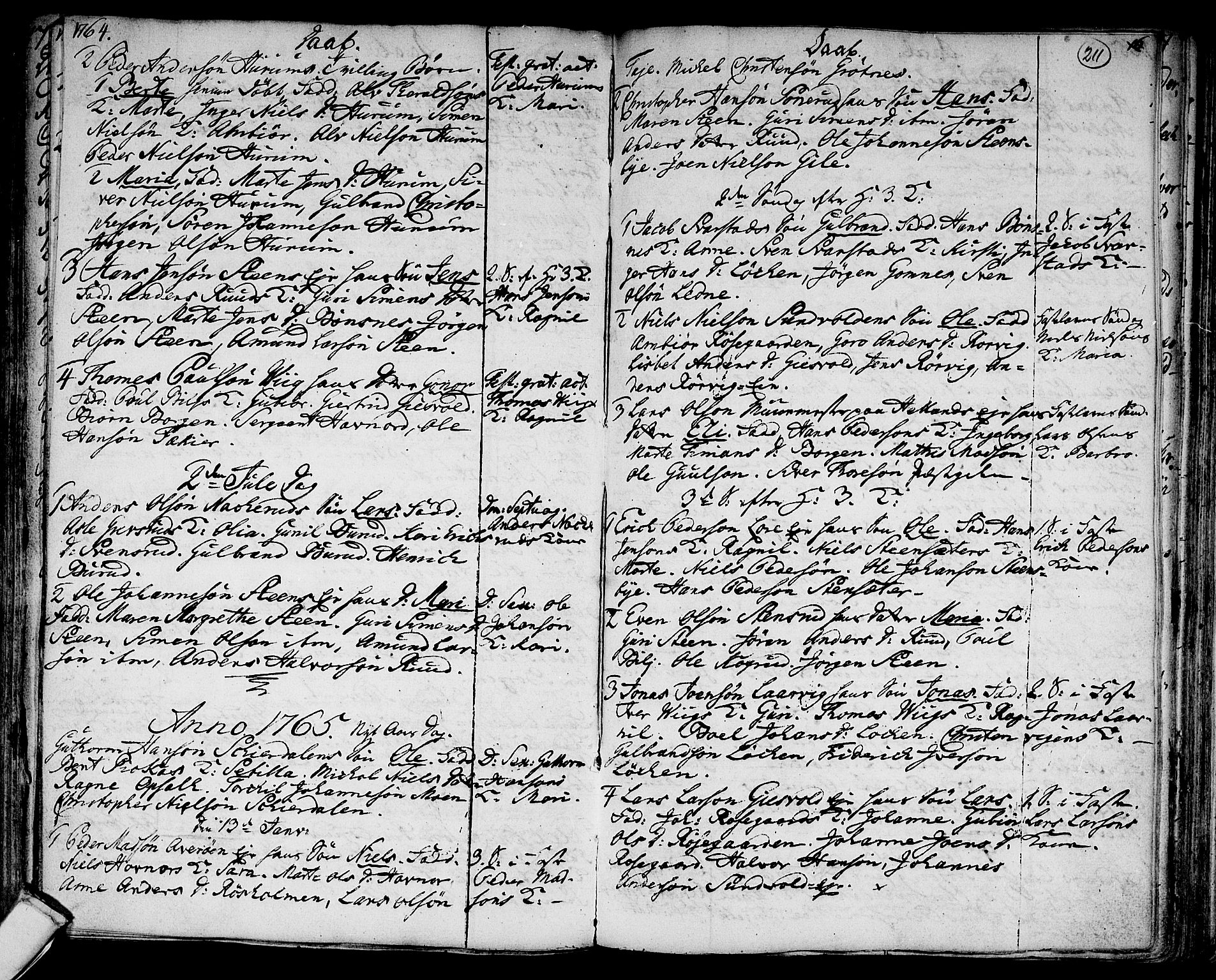 Hole kirkebøker, SAKO/A-228/F/Fa/L0001: Parish register (official) no. I 1, 1716-1765, p. 211