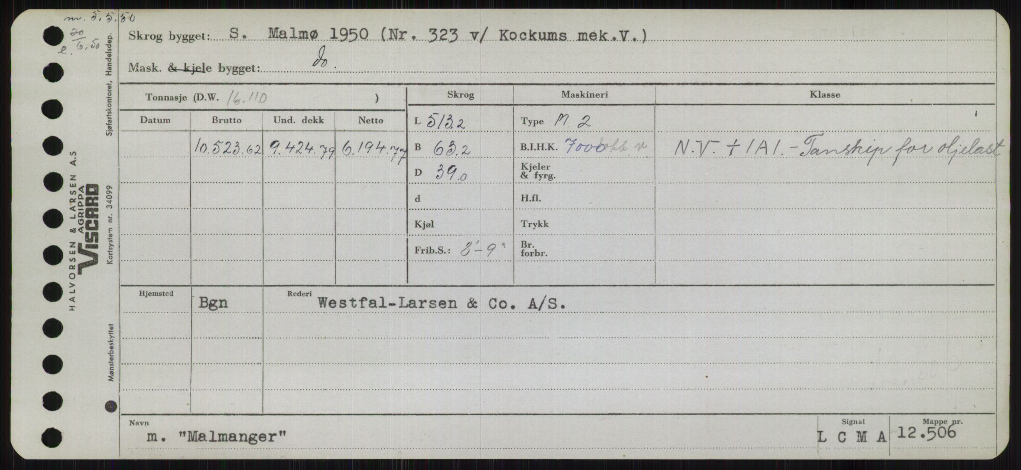 Sjøfartsdirektoratet med forløpere, Skipsmålingen, AV/RA-S-1627/H/Hb/L0003: Fartøy, I-N, p. 307