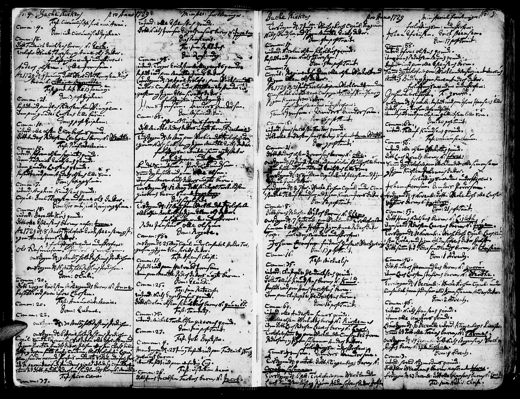 Ministerialprotokoller, klokkerbøker og fødselsregistre - Sør-Trøndelag, SAT/A-1456/606/L0276: Parish register (official) no. 606A01 /2, 1727-1779, p. 4-5