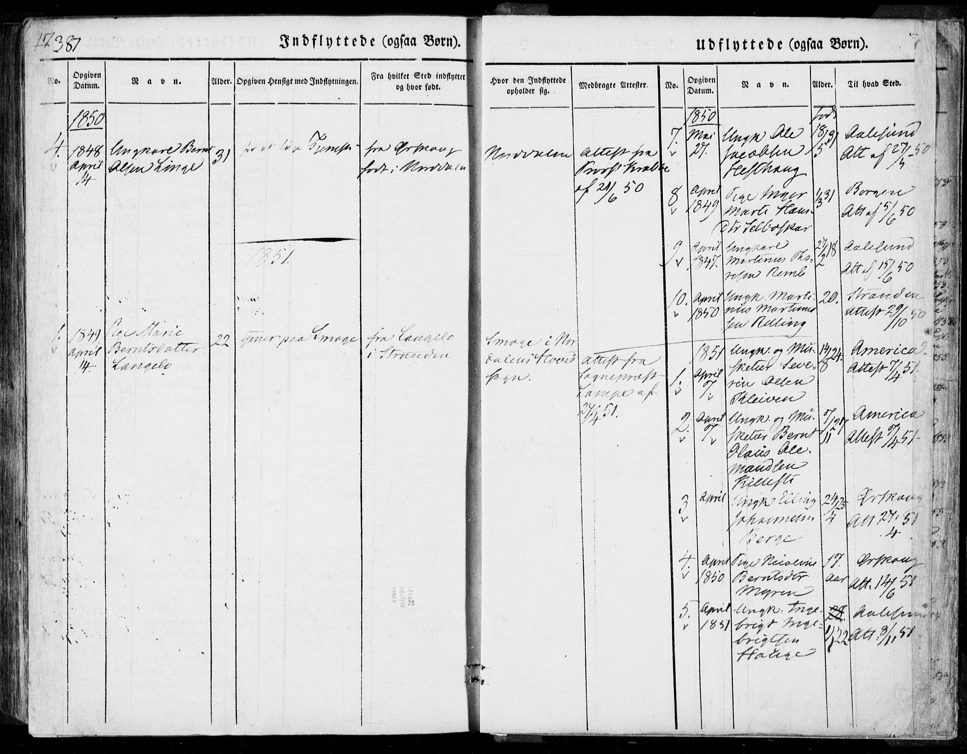 Ministerialprotokoller, klokkerbøker og fødselsregistre - Møre og Romsdal, SAT/A-1454/519/L0248: Parish register (official) no. 519A07, 1829-1860, p. 387