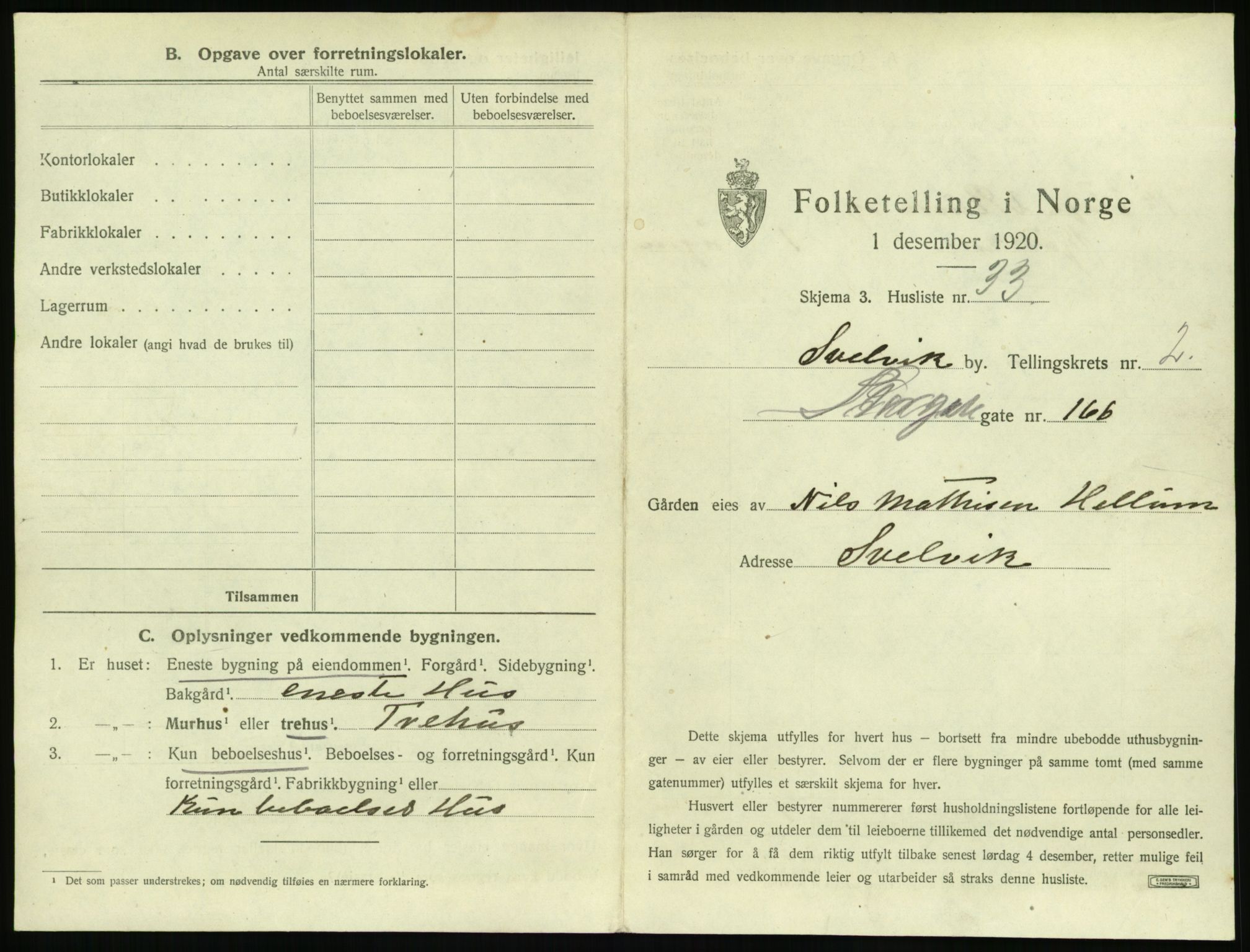 SAKO, 1920 census for Svelvik, 1920, p. 339