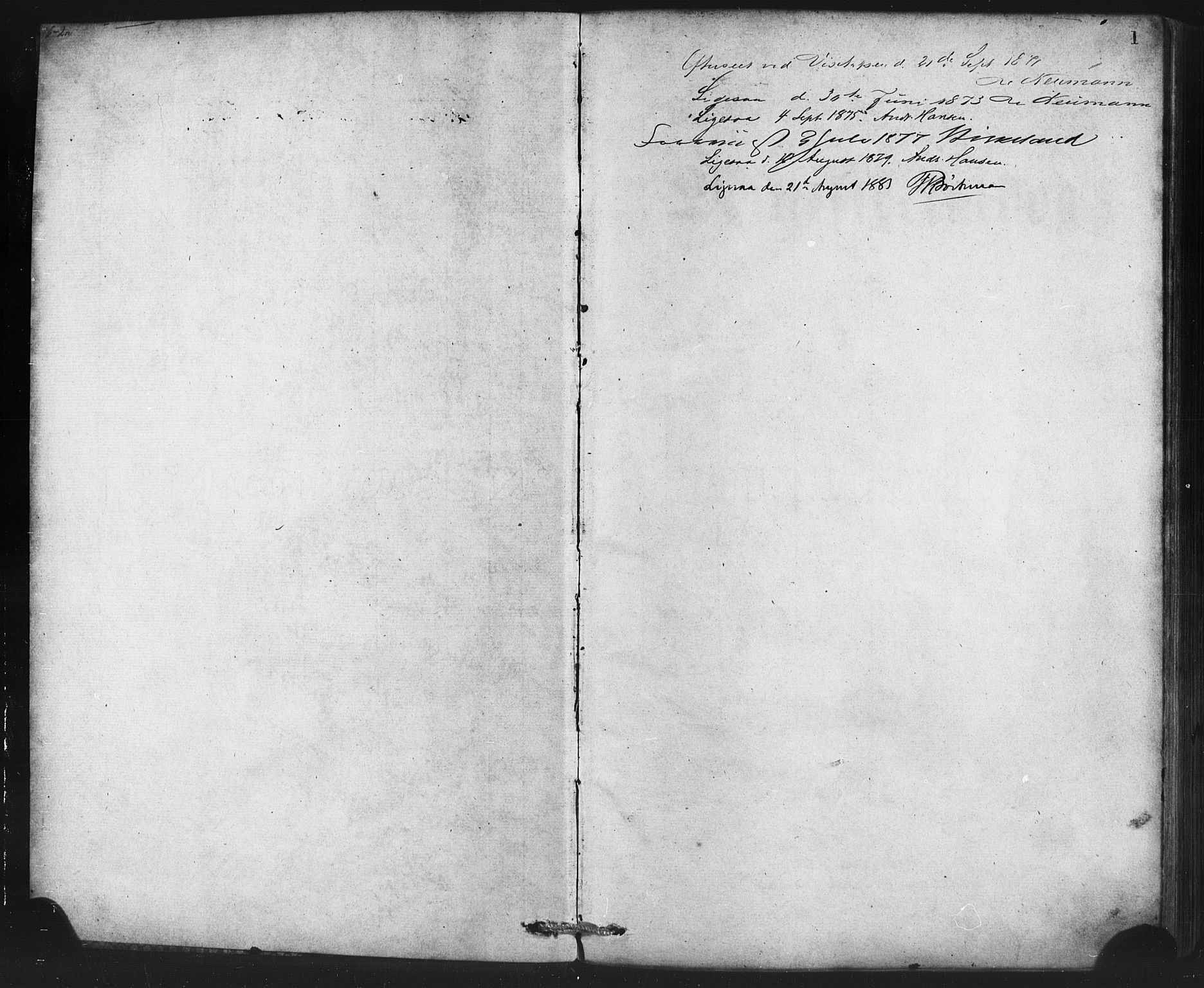 Sveio Sokneprestembete, AV/SAB-A-78501/H/Haa: Parish register (official) no. B 1, 1870-1883, p. 1