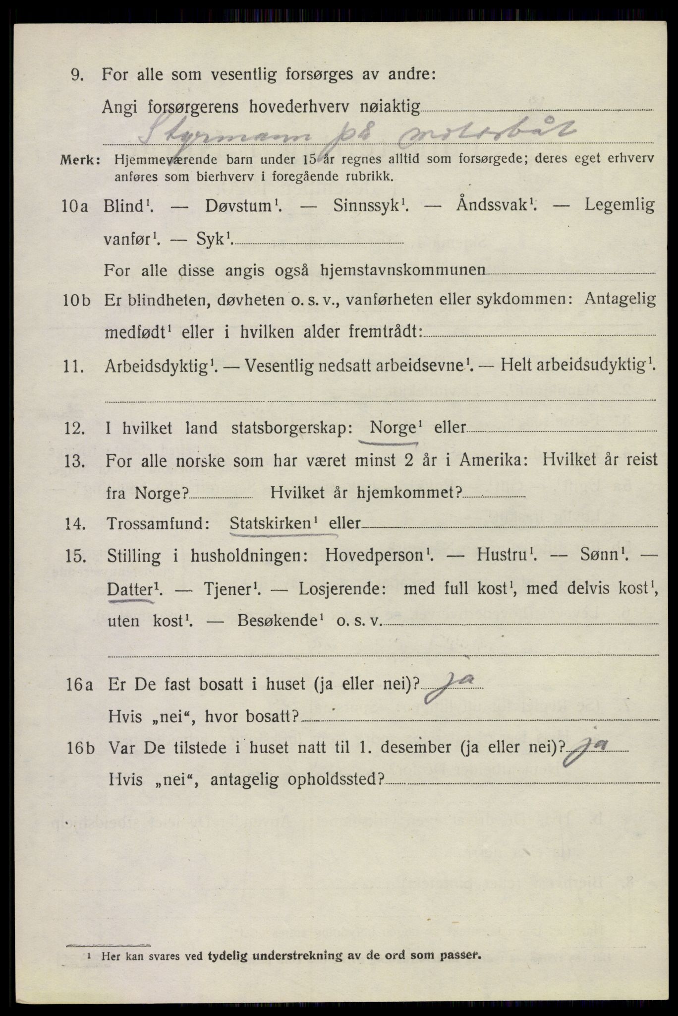 SAKO, 1920 census for Sem, 1920, p. 3634