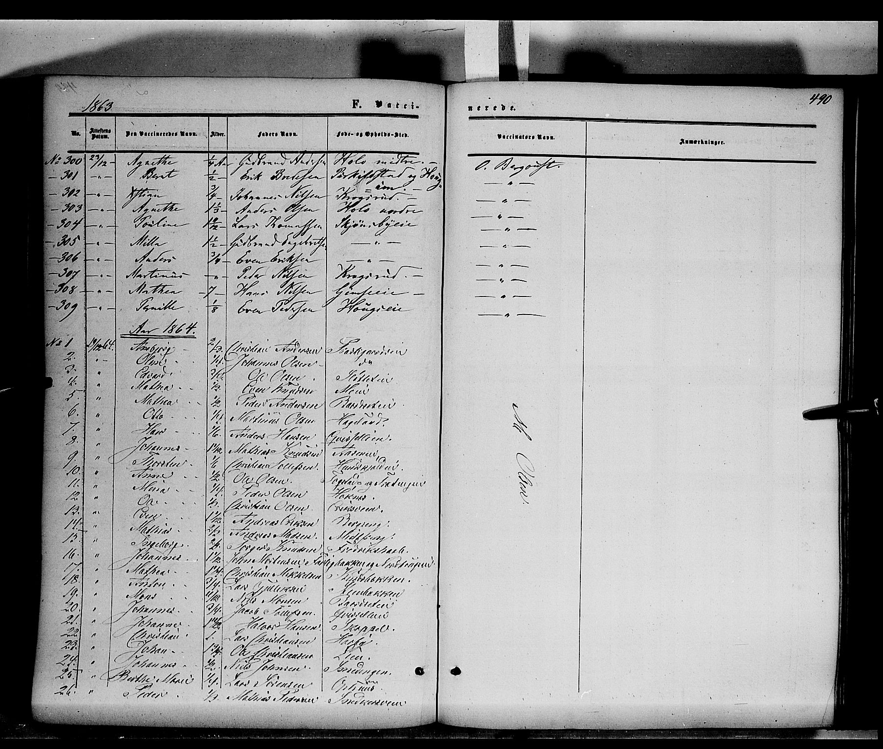 Ringsaker prestekontor, AV/SAH-PREST-014/K/Ka/L0010: Parish register (official) no. 10, 1861-1869, p. 490