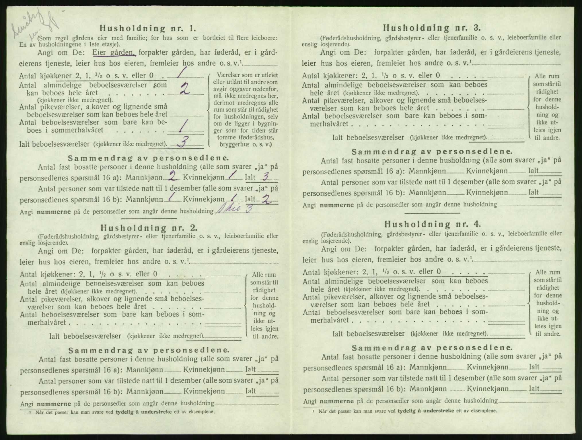 SAT, 1920 census for Halsa, 1920, p. 283