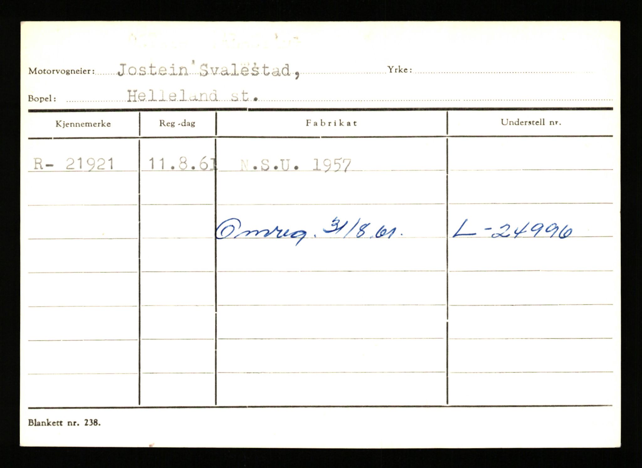 Stavanger trafikkstasjon, AV/SAST-A-101942/0/G/L0004: Registreringsnummer: 15497 - 22957, 1930-1971, p. 2839