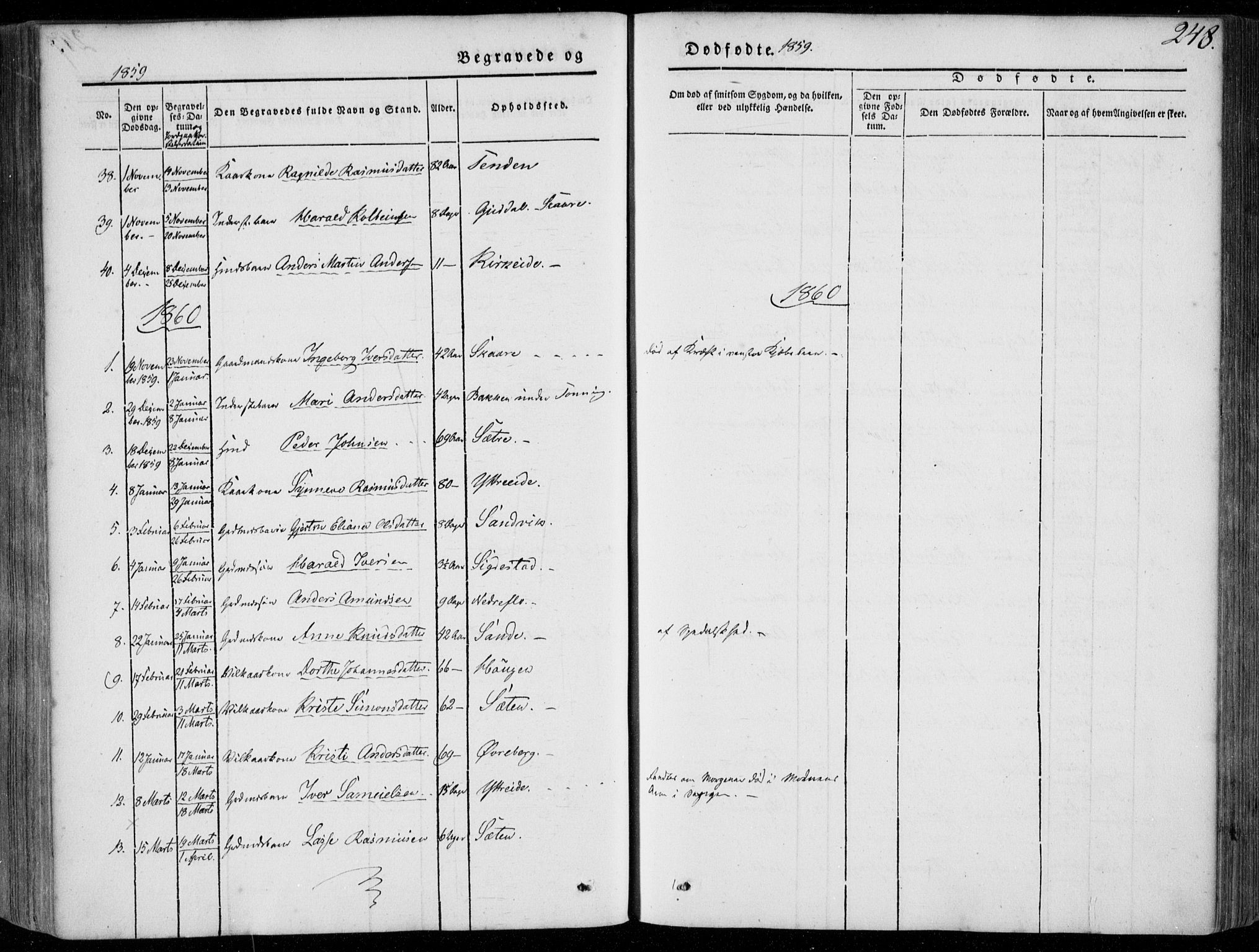 Stryn Sokneprestembete, SAB/A-82501: Parish register (official) no. A 2, 1844-1861, p. 248