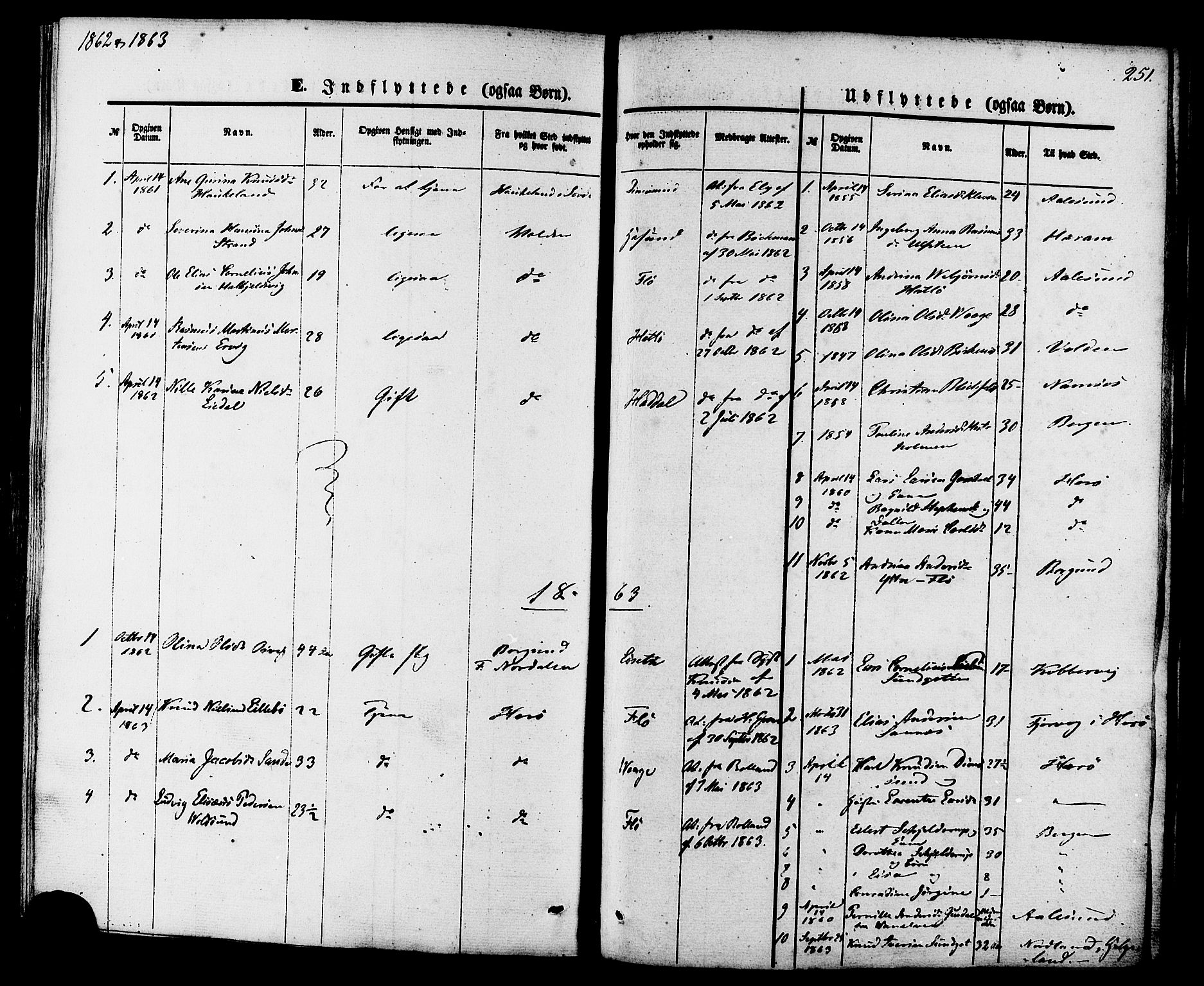 Ministerialprotokoller, klokkerbøker og fødselsregistre - Møre og Romsdal, SAT/A-1454/509/L0105: Parish register (official) no. 509A03, 1848-1882, p. 251