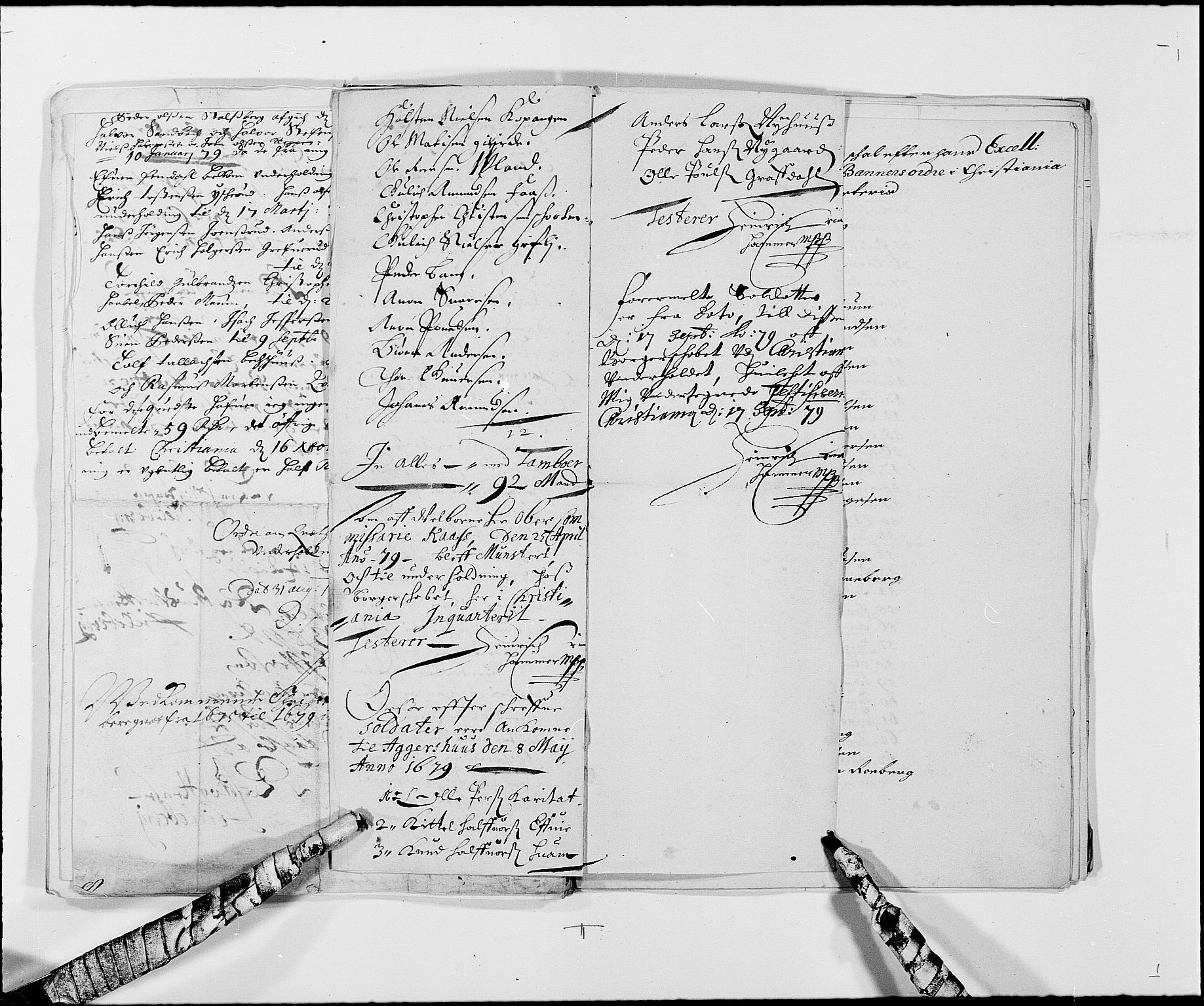 Rentekammeret inntil 1814, Reviderte regnskaper, Byregnskaper, AV/RA-EA-4066/R/Re/L0058: [E3] Kontribusjonsregnskap (med Bragernes og Strømsø), 1675-1679, p. 439