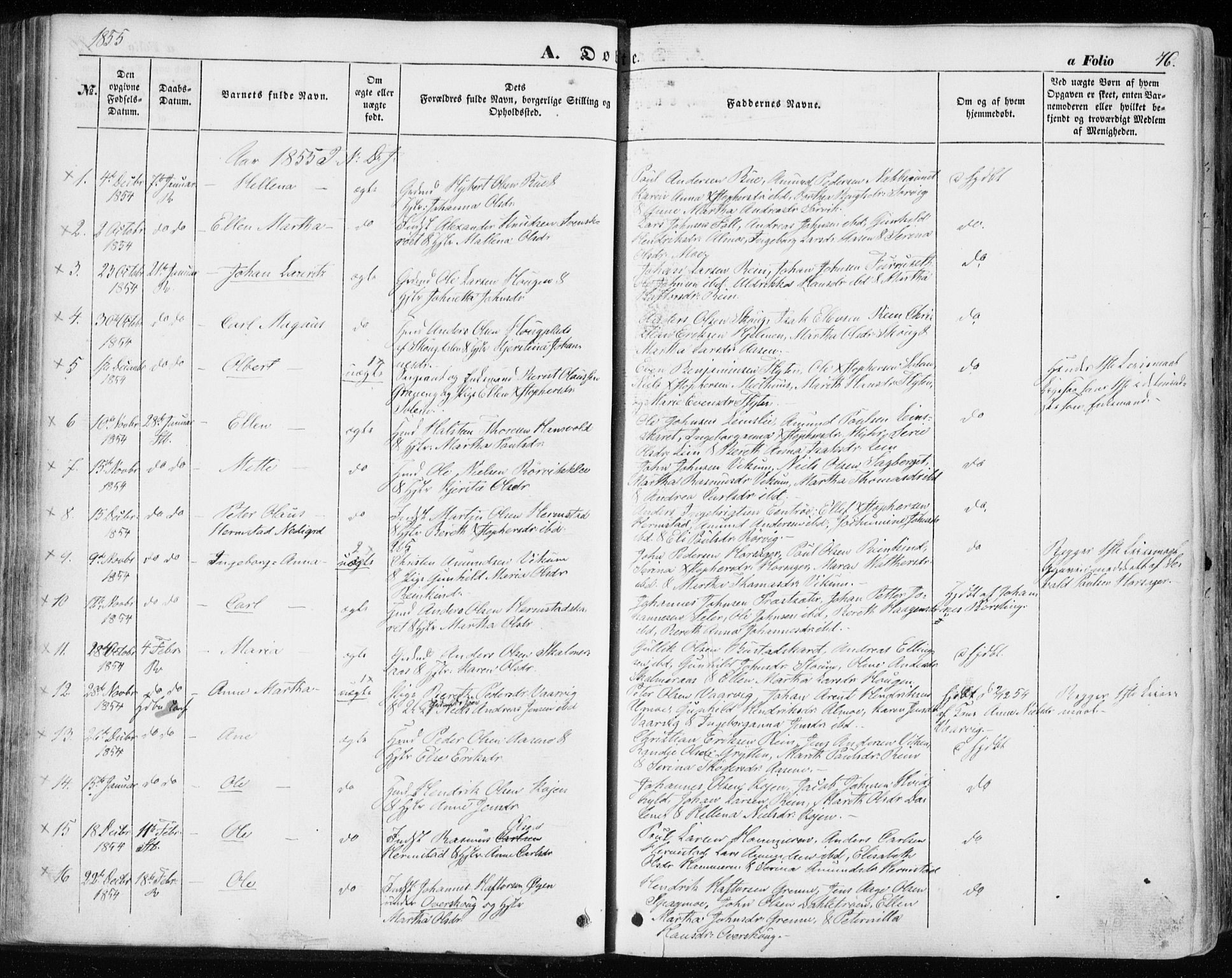 Ministerialprotokoller, klokkerbøker og fødselsregistre - Sør-Trøndelag, SAT/A-1456/646/L0611: Parish register (official) no. 646A09, 1848-1857, p. 76