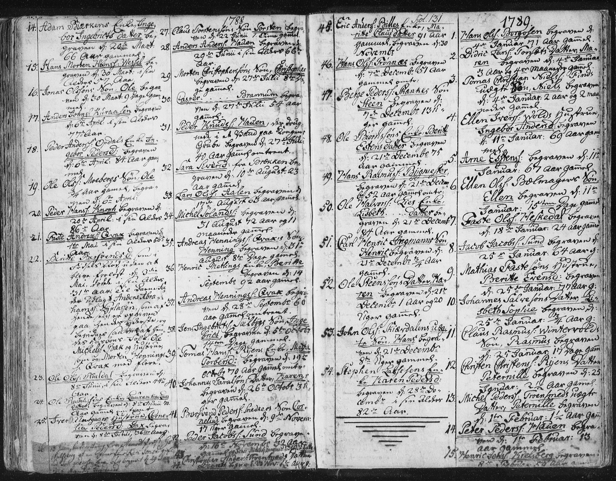 Ministerialprotokoller, klokkerbøker og fødselsregistre - Sør-Trøndelag, SAT/A-1456/681/L0926: Parish register (official) no. 681A04, 1767-1797, p. 131