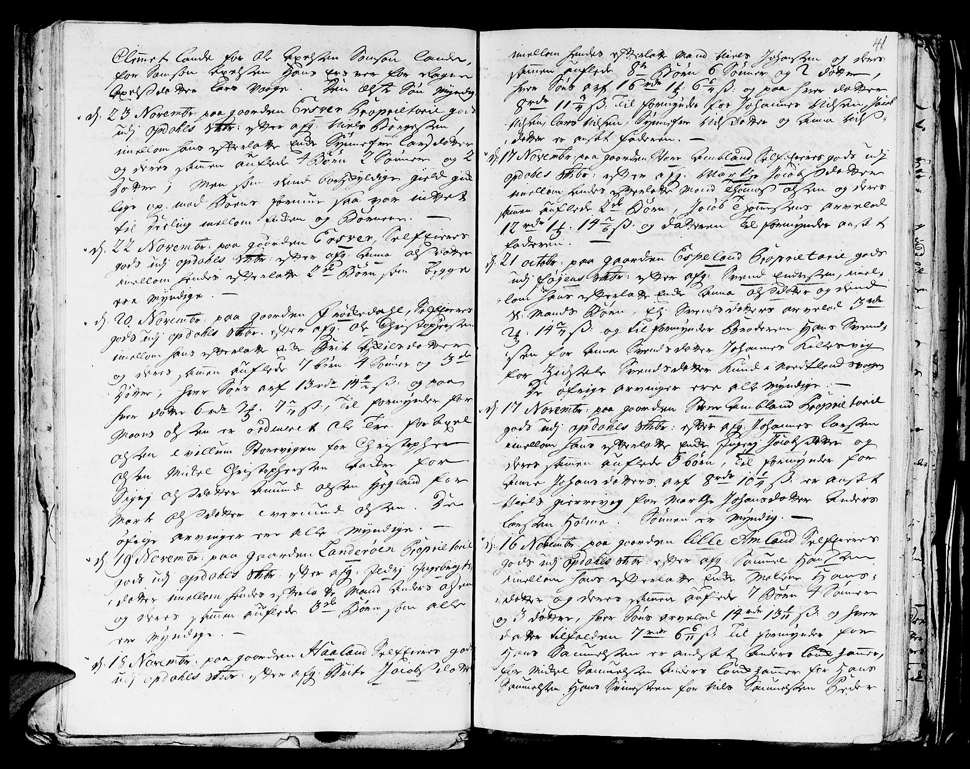 Stiftamtmannen i Bergen, AV/SAB-A-100006/F/Fd/Fdd/0001 / Lnr. 1970 - Sunnhordland, 1731-1745, p. 40b-41a