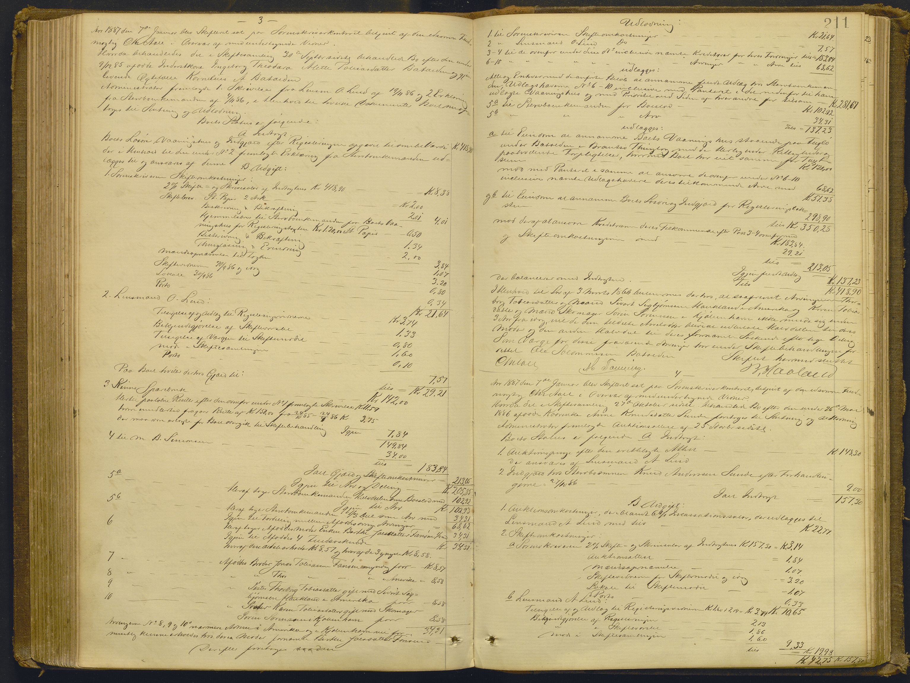 Sunnfjord tingrett, AV/SAB-A-3201/1/H/Hd/L0006: Skifteutlodningsprotokoll, 1881-1889, p. 210b-211a