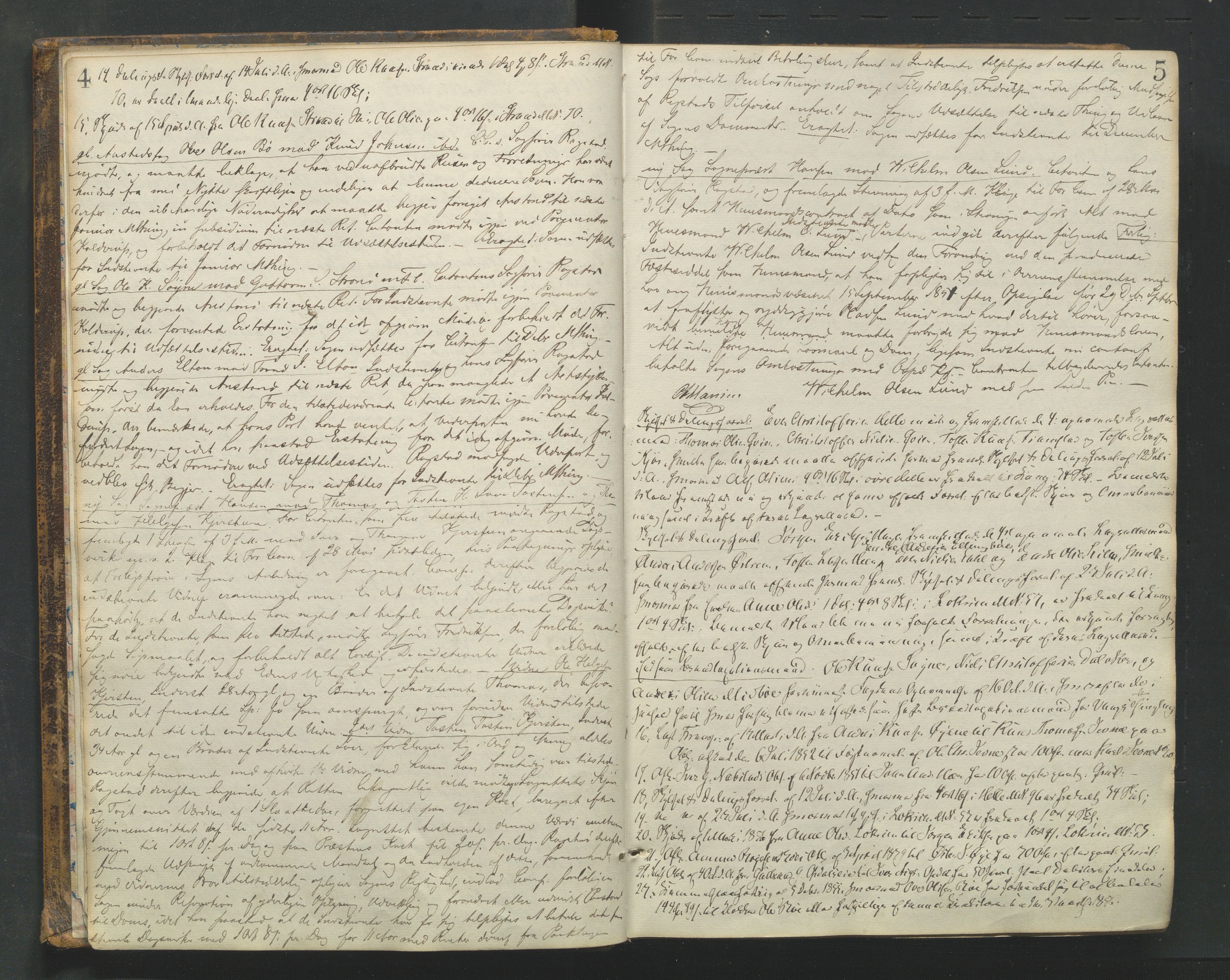 Valdres sorenskriveri, SAH/TING-016/G/Gb/L0011: Tingbok, 1856-1861, p. 4-5