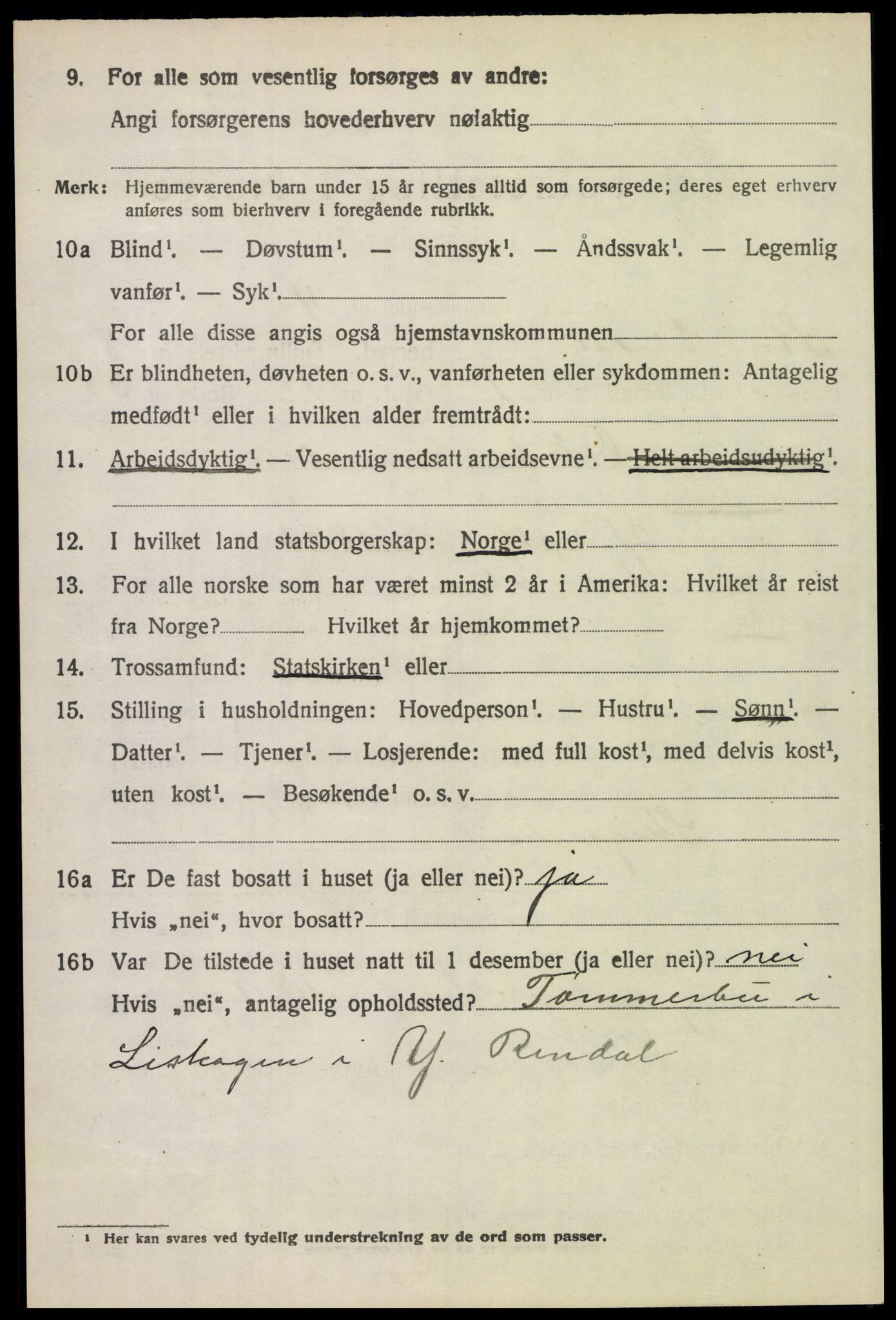 SAH, 1920 census for Stor-Elvdal, 1920, p. 6571