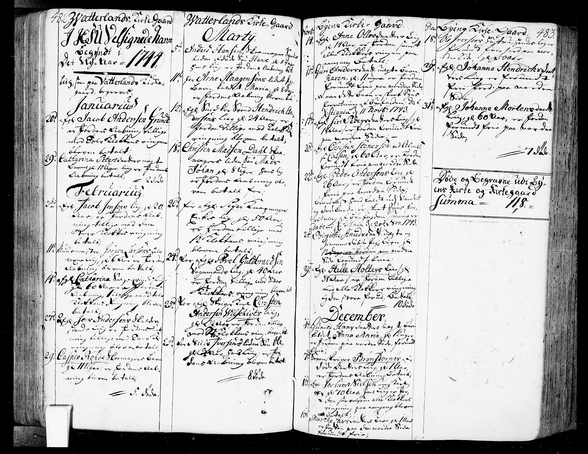 Oslo domkirke Kirkebøker, SAO/A-10752/F/Fa/L0004: Parish register (official) no. 4, 1743-1786, p. 482-483