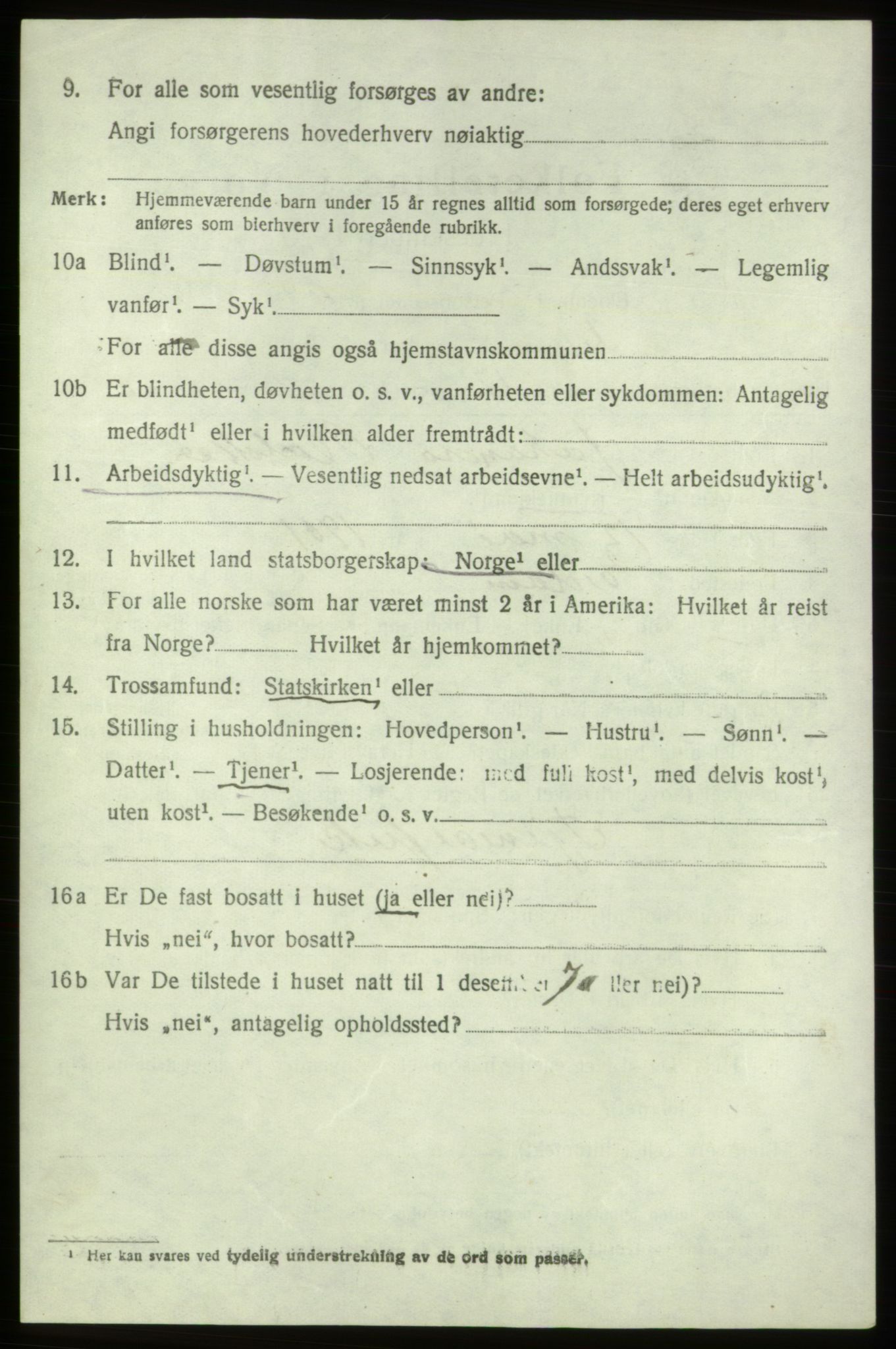 SAB, 1920 census for Fitjar, 1920, p. 2745