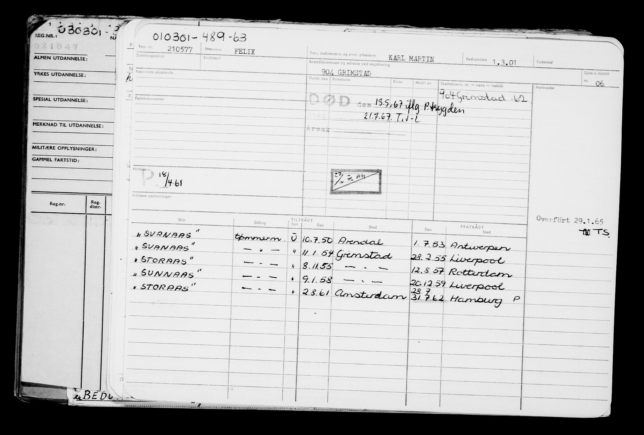 Direktoratet for sjømenn, AV/RA-S-3545/G/Gb/L0039: Hovedkort, 1901, p. 221