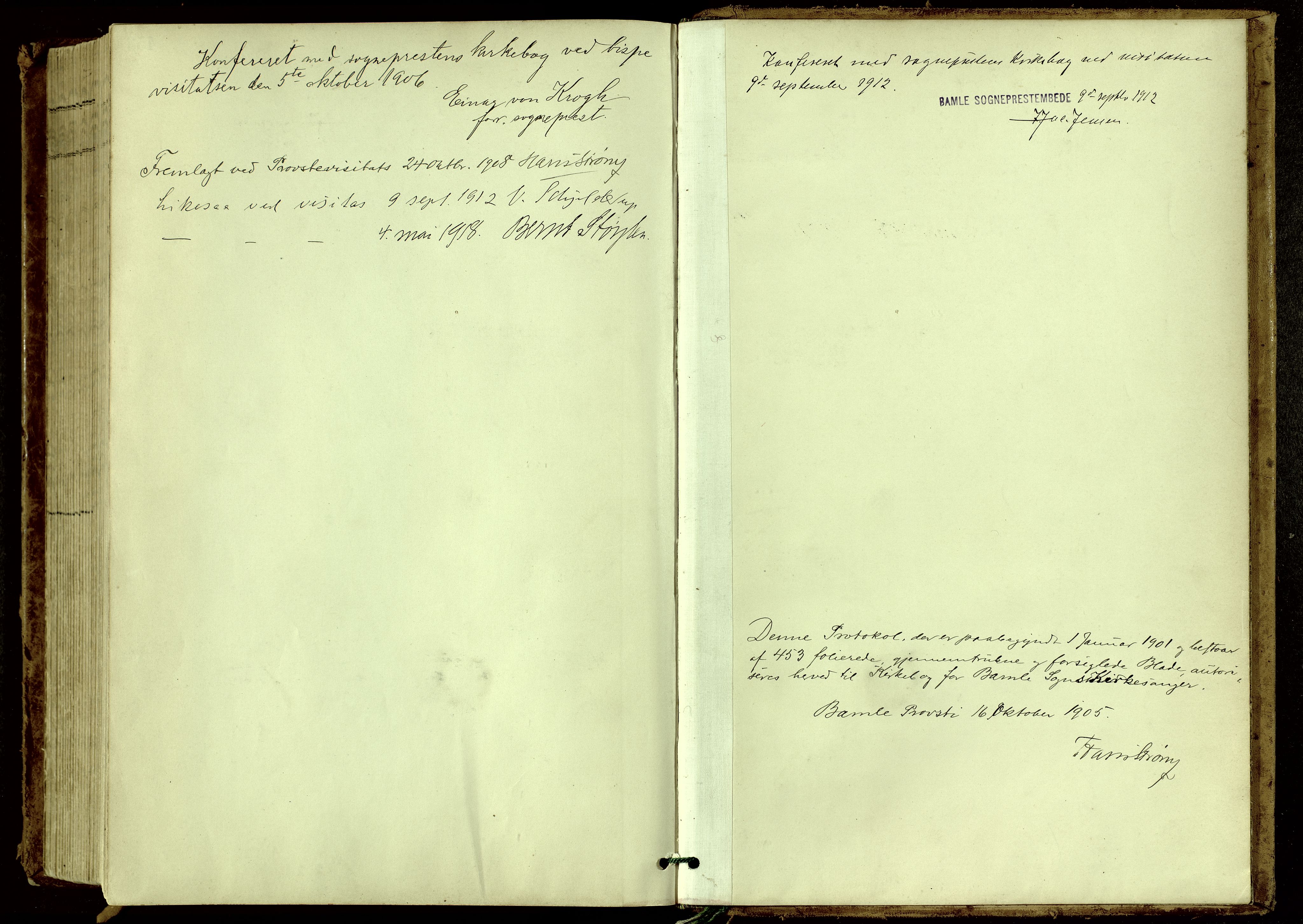 Bamble kirkebøker, SAKO/A-253/G/Ga/L0010: Parish register (copy) no. I 10, 1901-1919