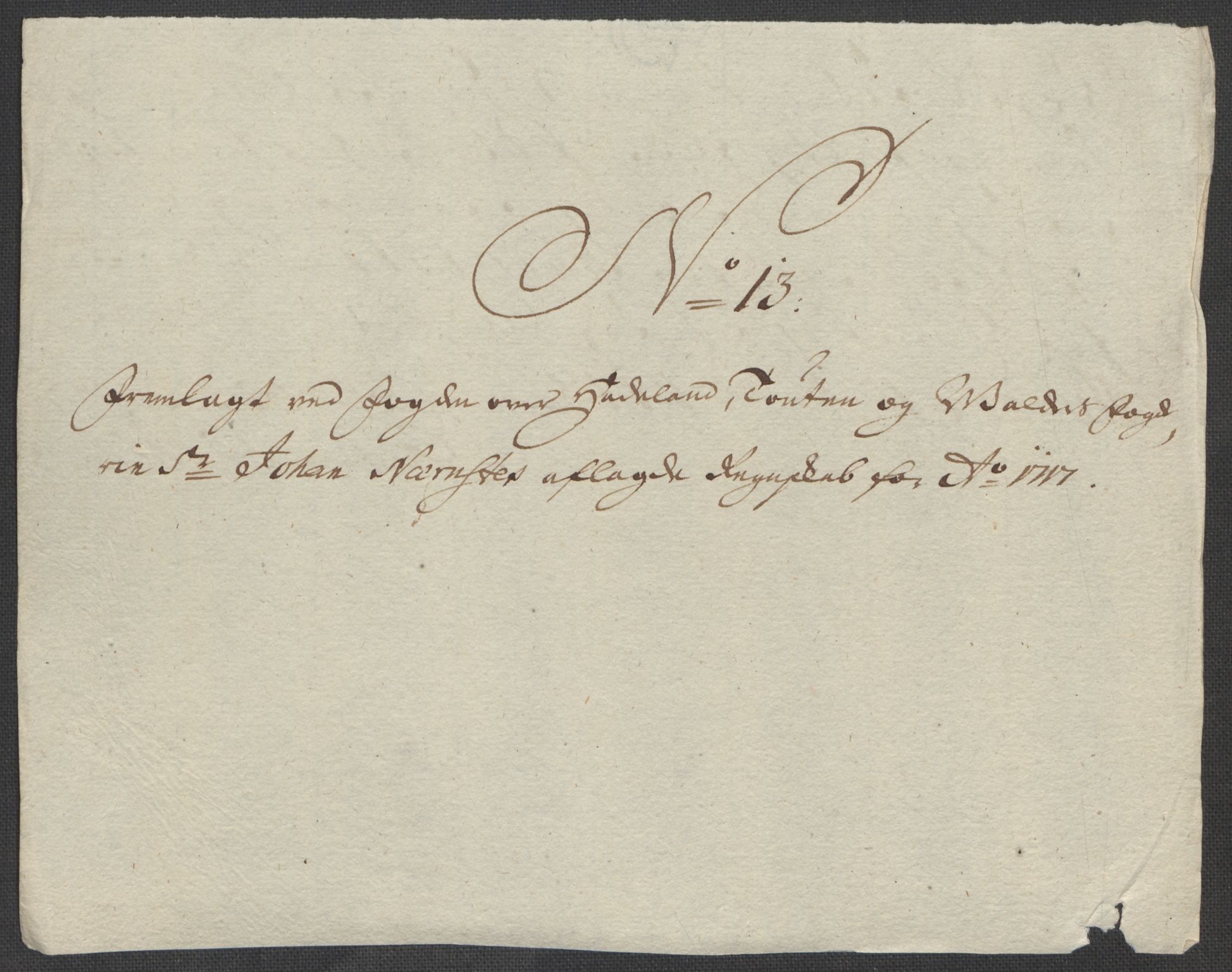 Rentekammeret inntil 1814, Reviderte regnskaper, Fogderegnskap, RA/EA-4092/R18/L1318: Fogderegnskap Hadeland, Toten og Valdres, 1717, p. 124